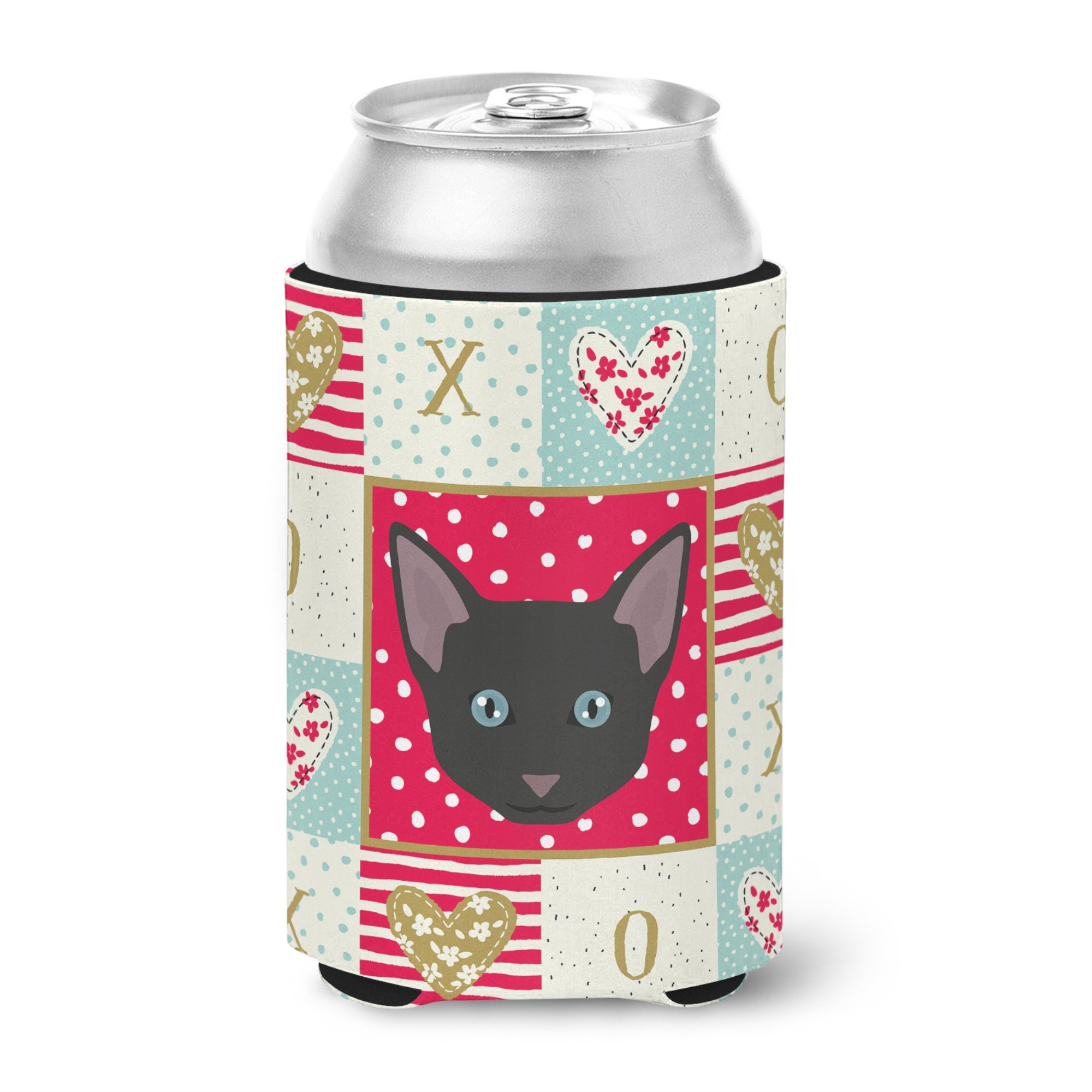 Russian White Black Cat Love Can Or Bottle Hugger
