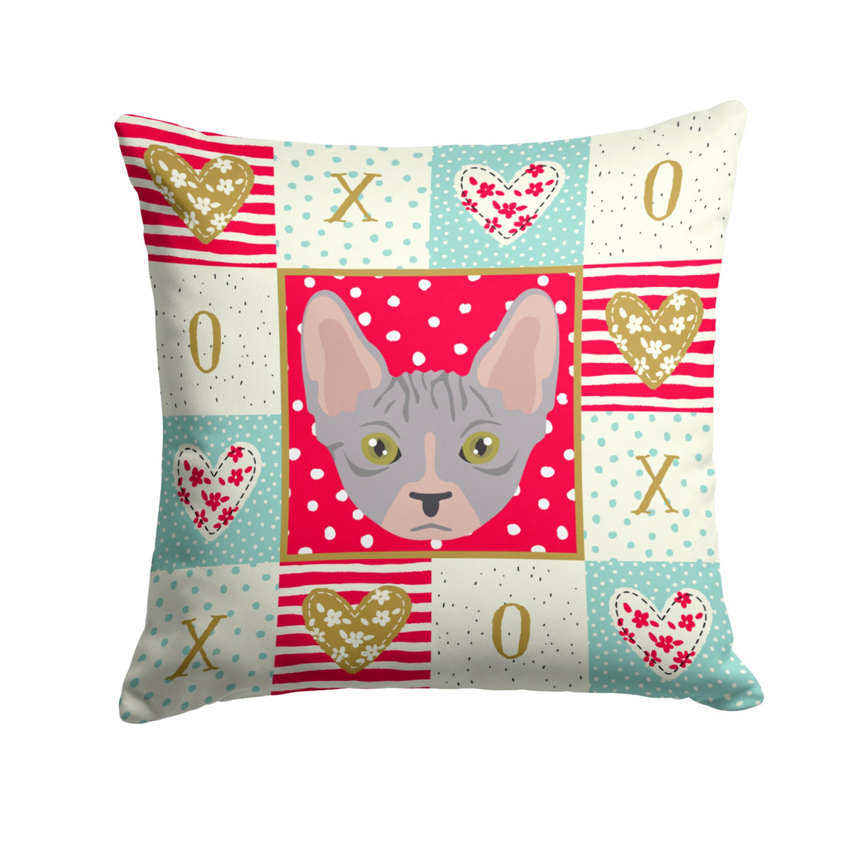 Bambino Cat Love Fabric Decorative Pillow