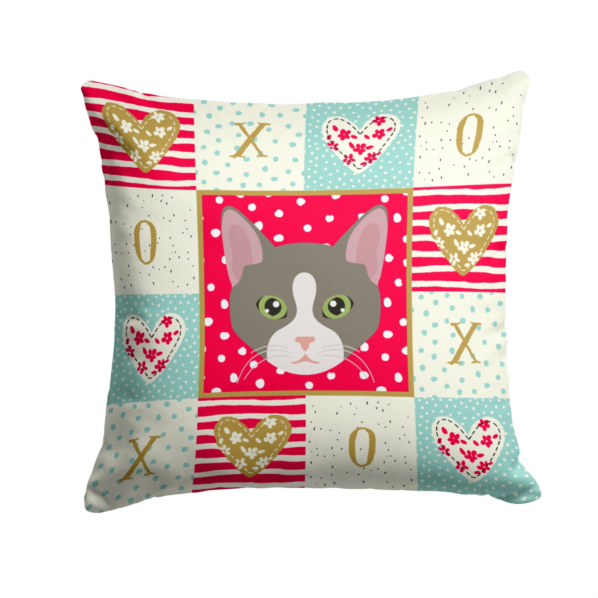 Brazilian Shorthair Cat Love Fabric Decorative Pillow