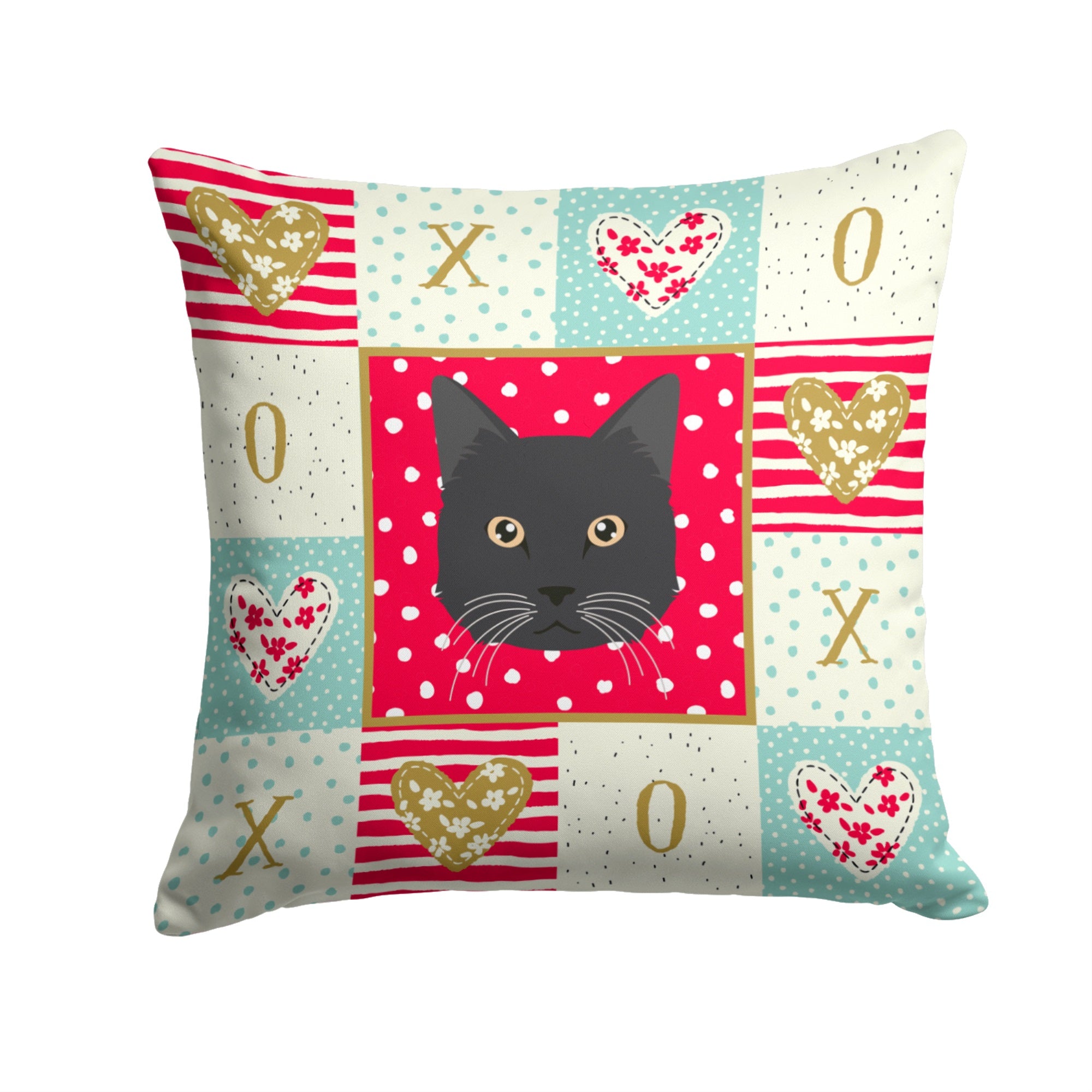 Chantilly Tiffany Cat Love Fabric Decorative Pillow