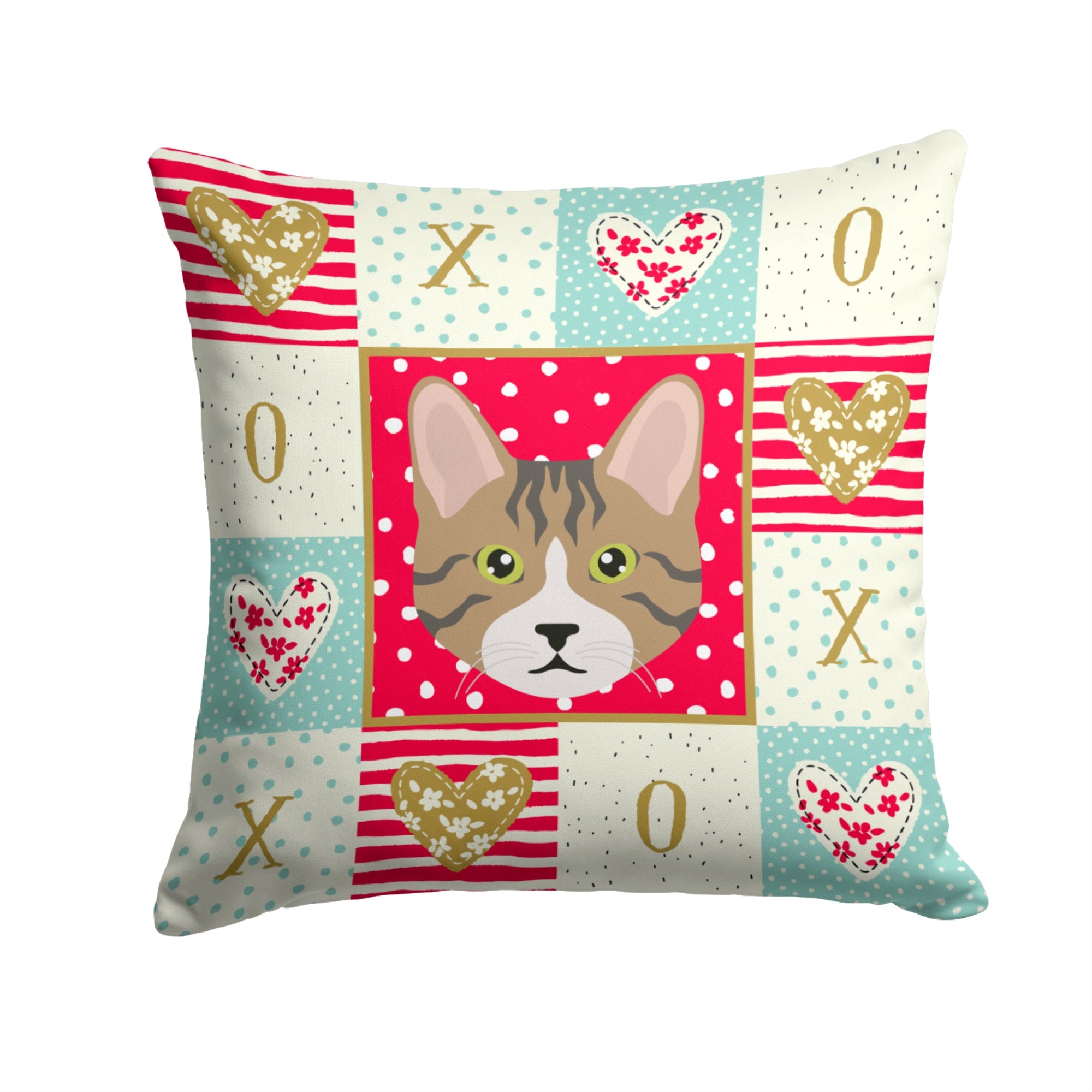 Dragon Li Cat Love Fabric Decorative Pillow