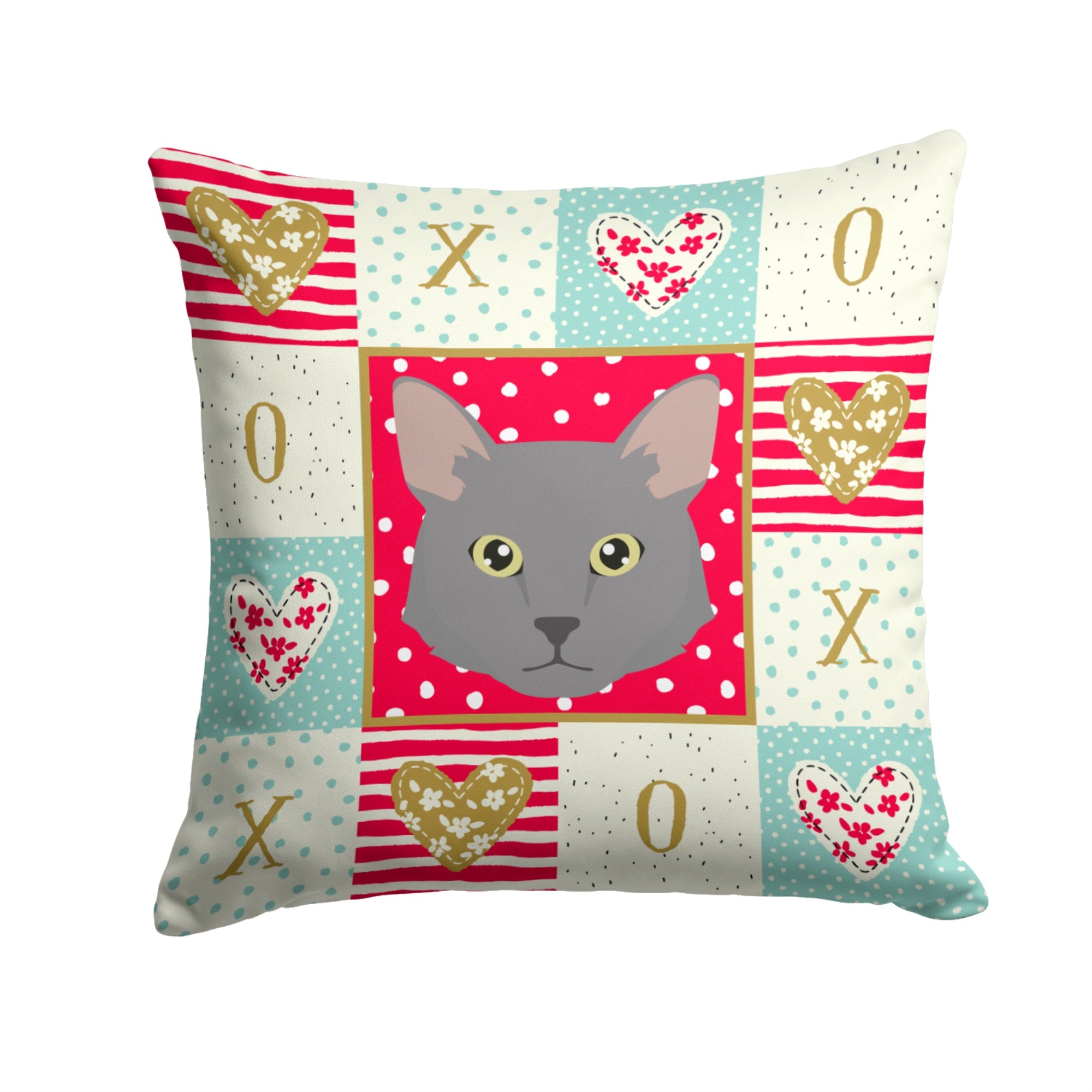 Nebelung Cat Love Fabric Decorative Pillow