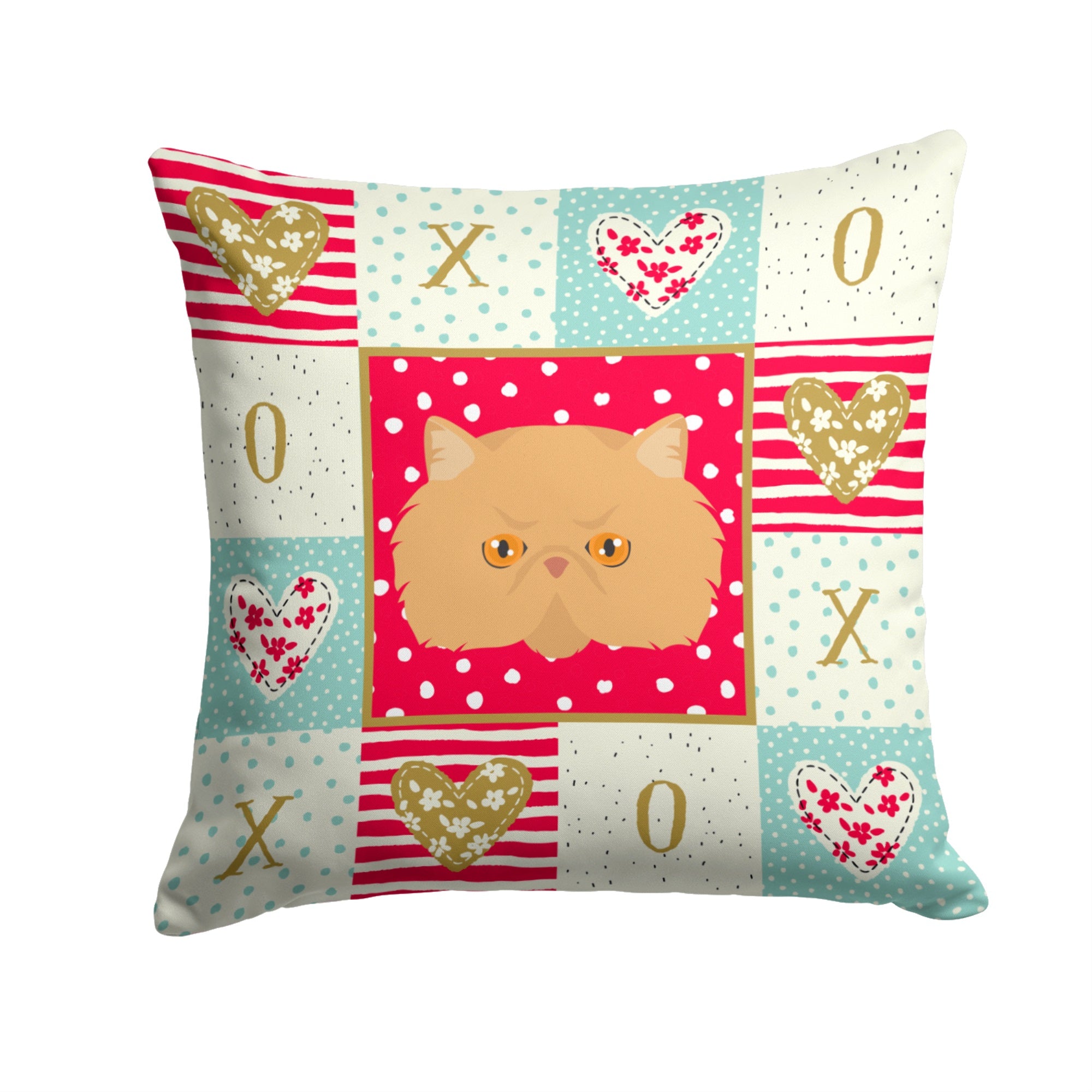 Persian Modern Cat Love Fabric Decorative Pillow
