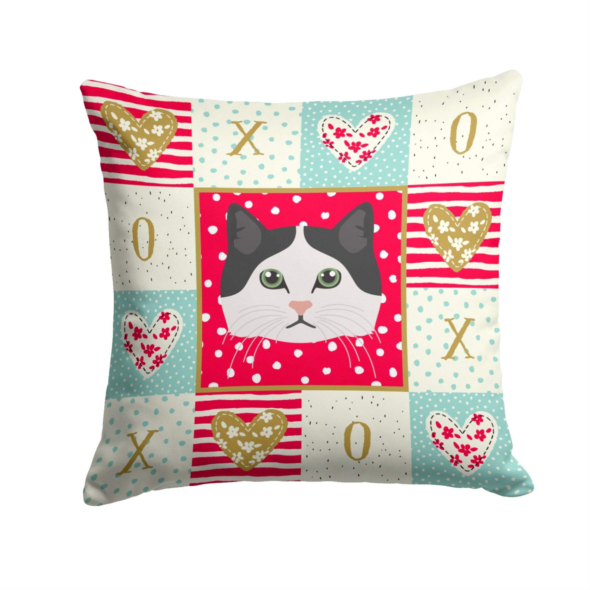 Ragamuffin Cat Love Fabric Decorative Pillow