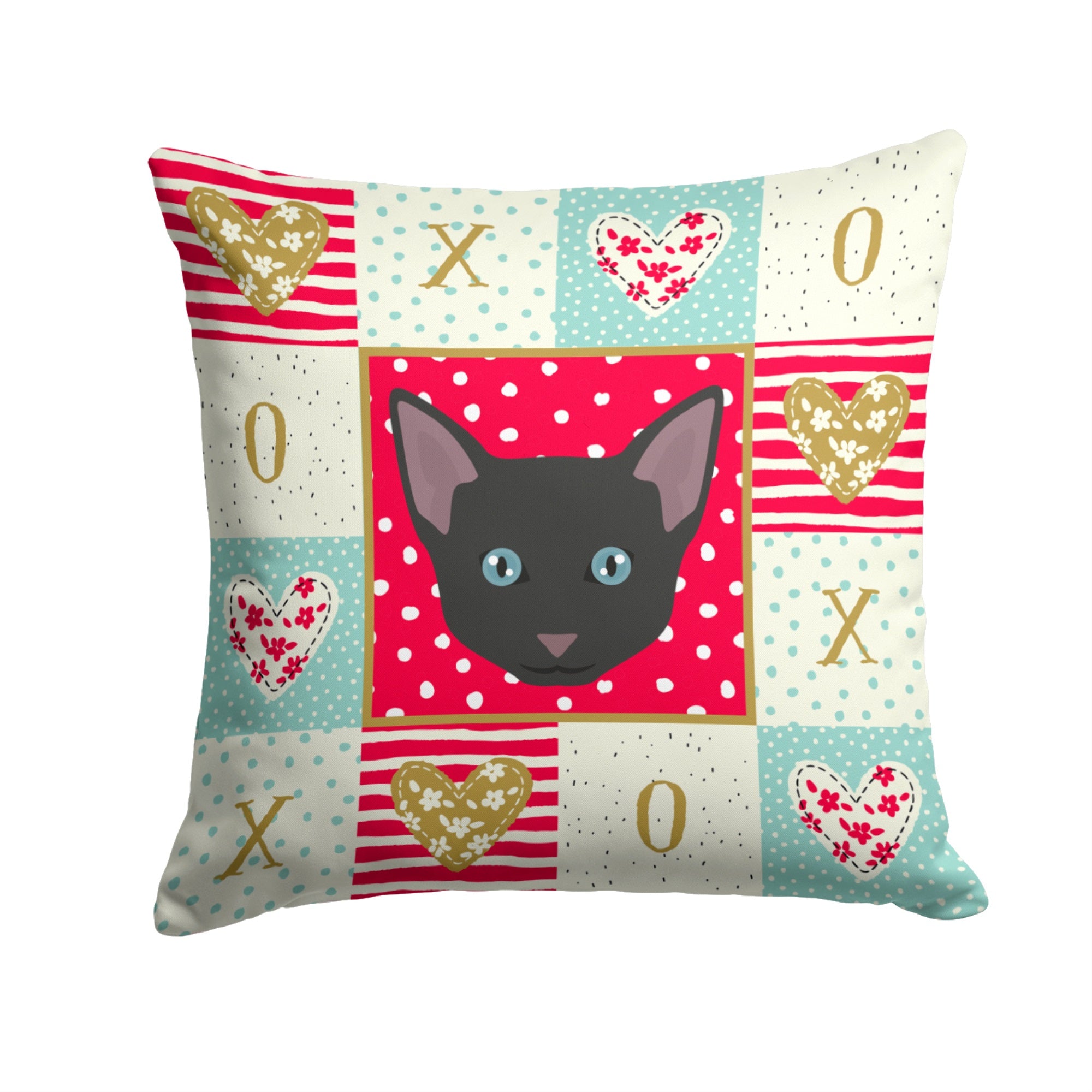 Russian White Black Cat Love Fabric Decorative Pillow