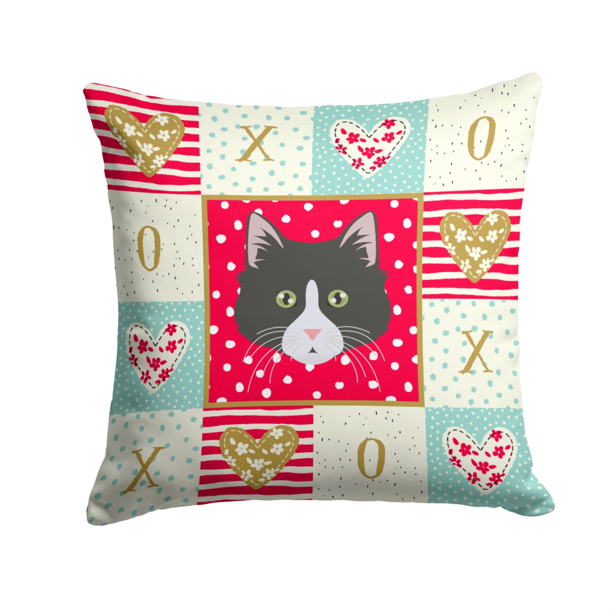 Siberian Forest Cat Love Fabric Decorative Pillow