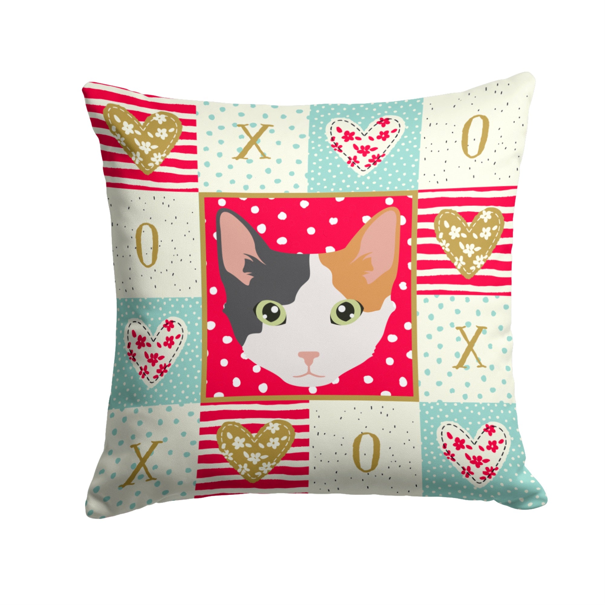 Skookum Cat Love Fabric Decorative Pillow