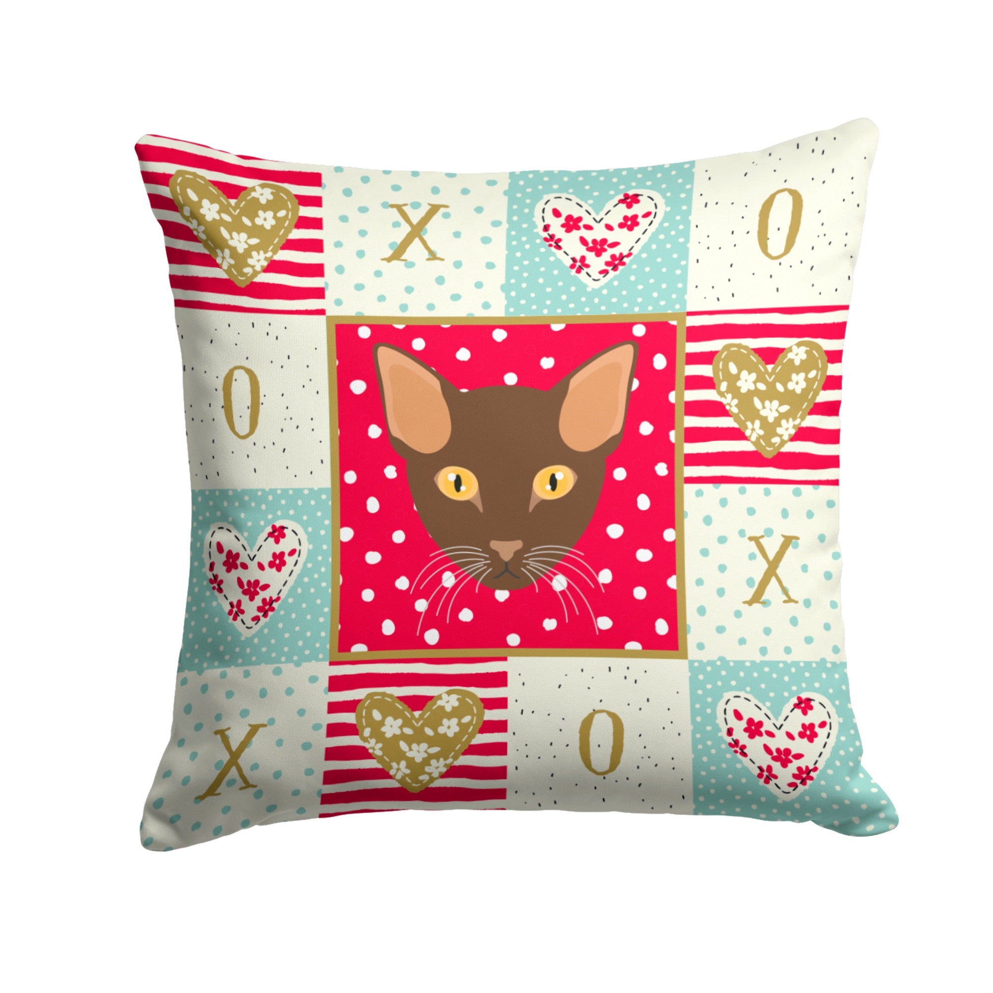 Suphalak Cat Love Fabric Decorative Pillow