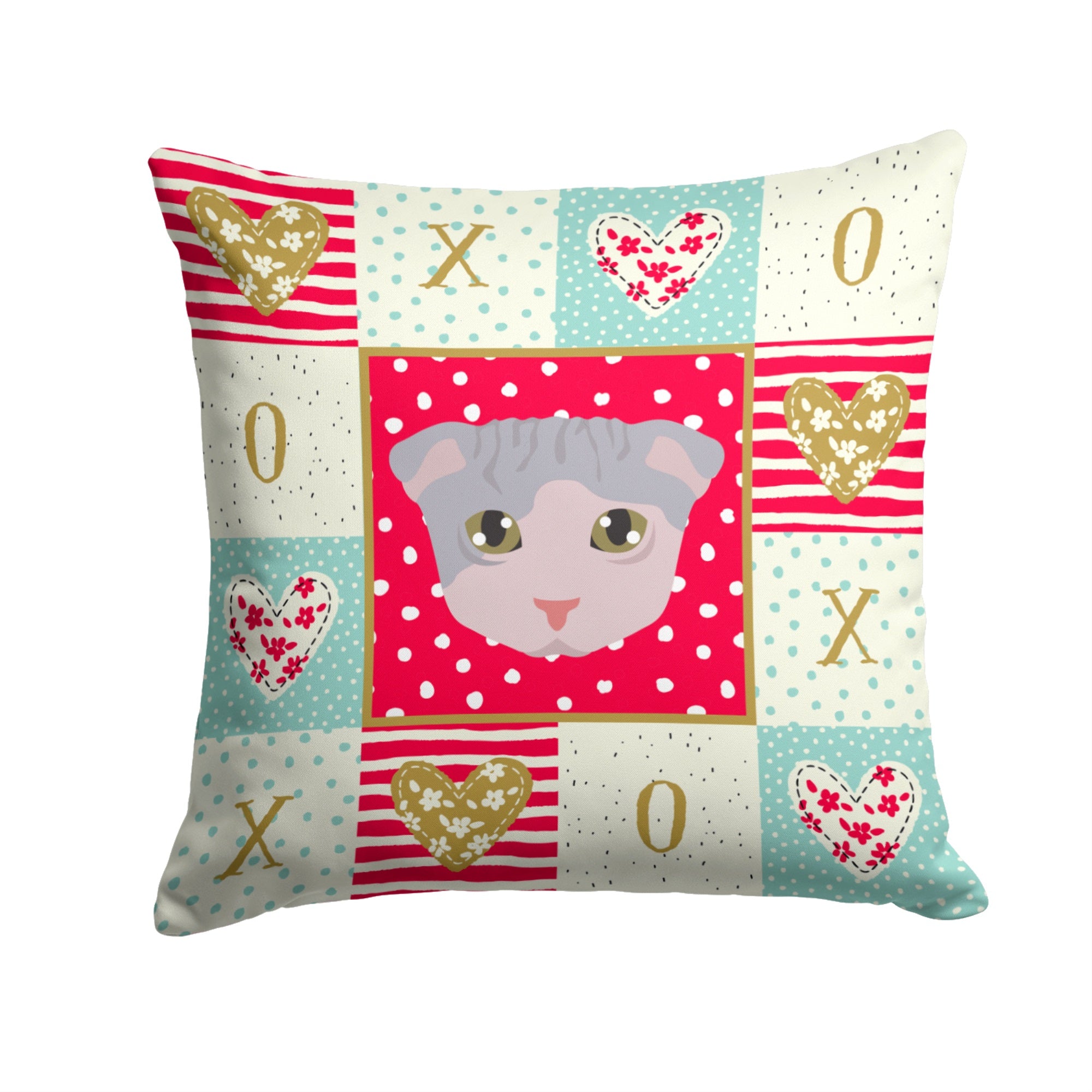 Ukrainian Levkoy Cat Love Fabric Decorative Pillow