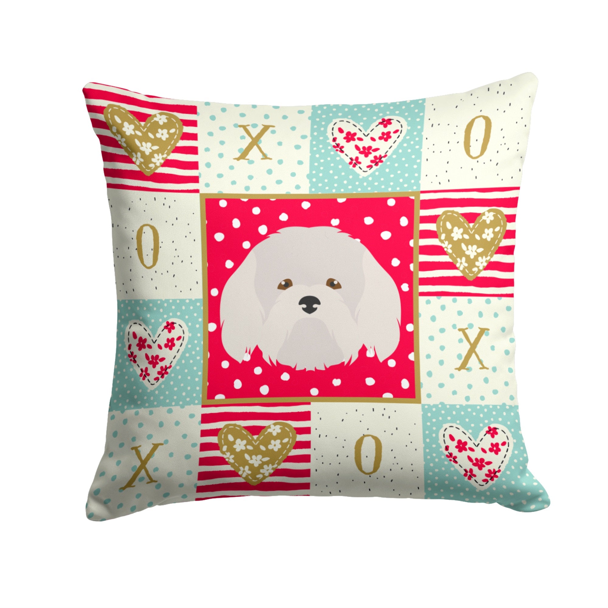 Coton De Tulear Love Fabric Decorative Pillow