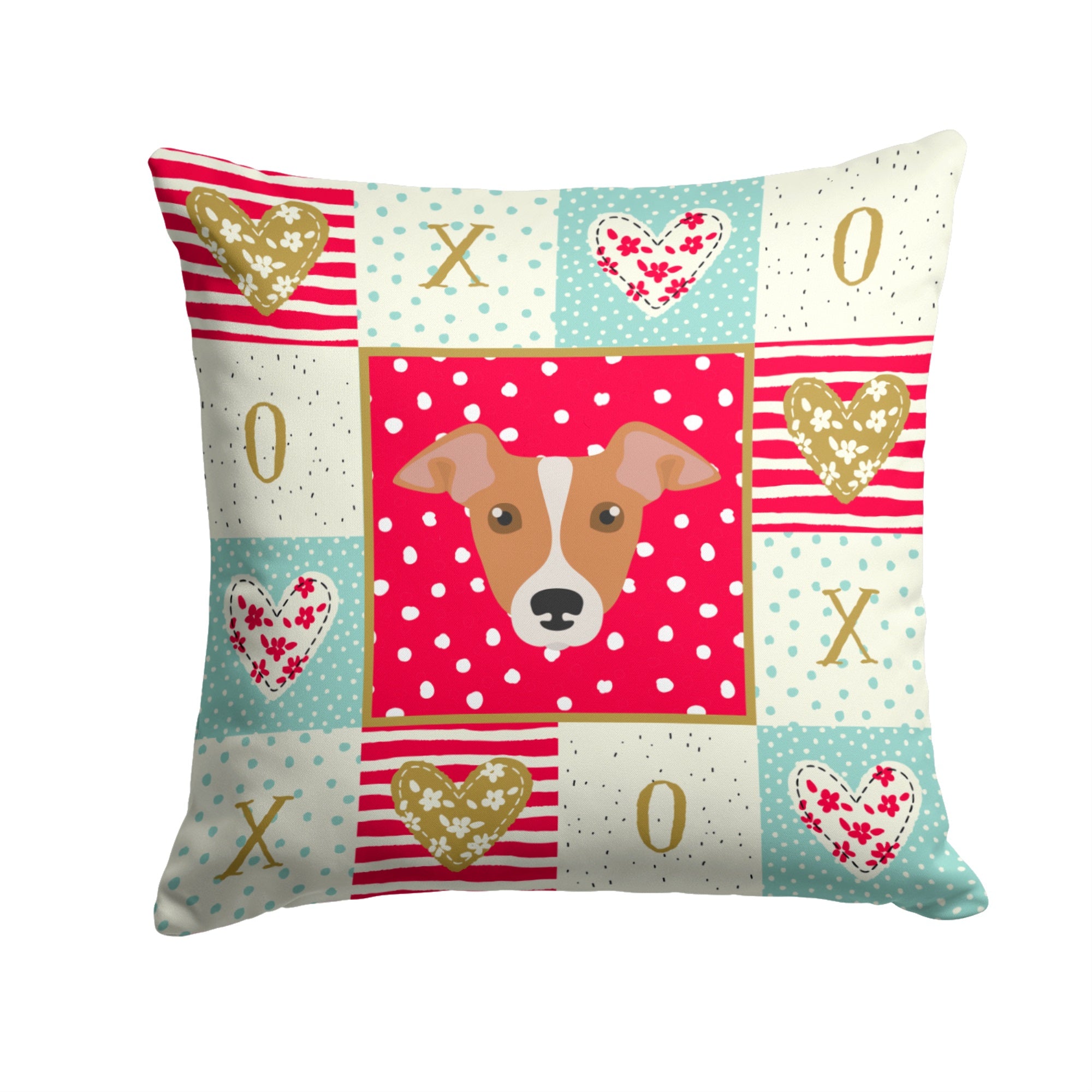 Italian Greyhound Love Fabric Decorative Pillow