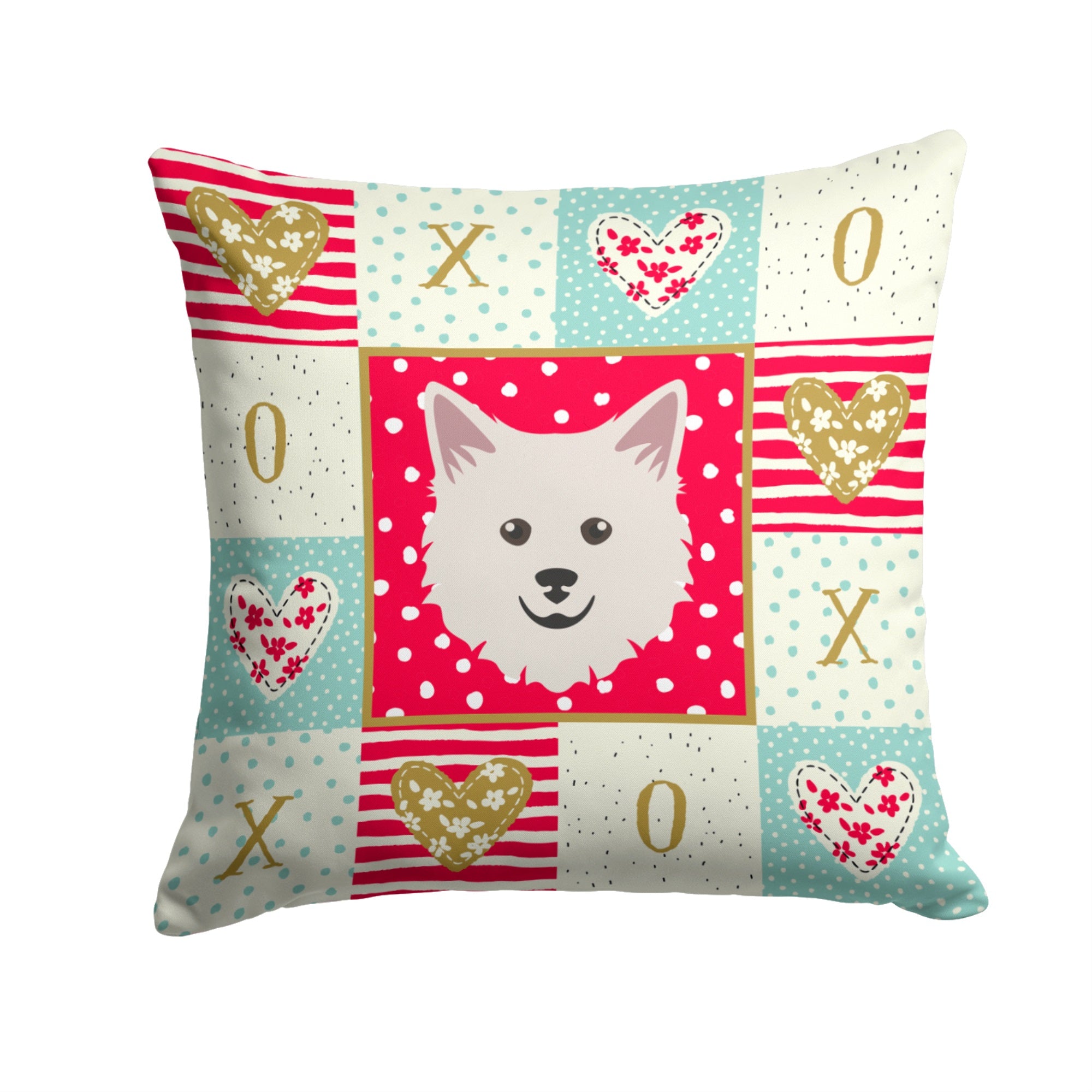 Italian Spitz Love Fabric Decorative Pillow