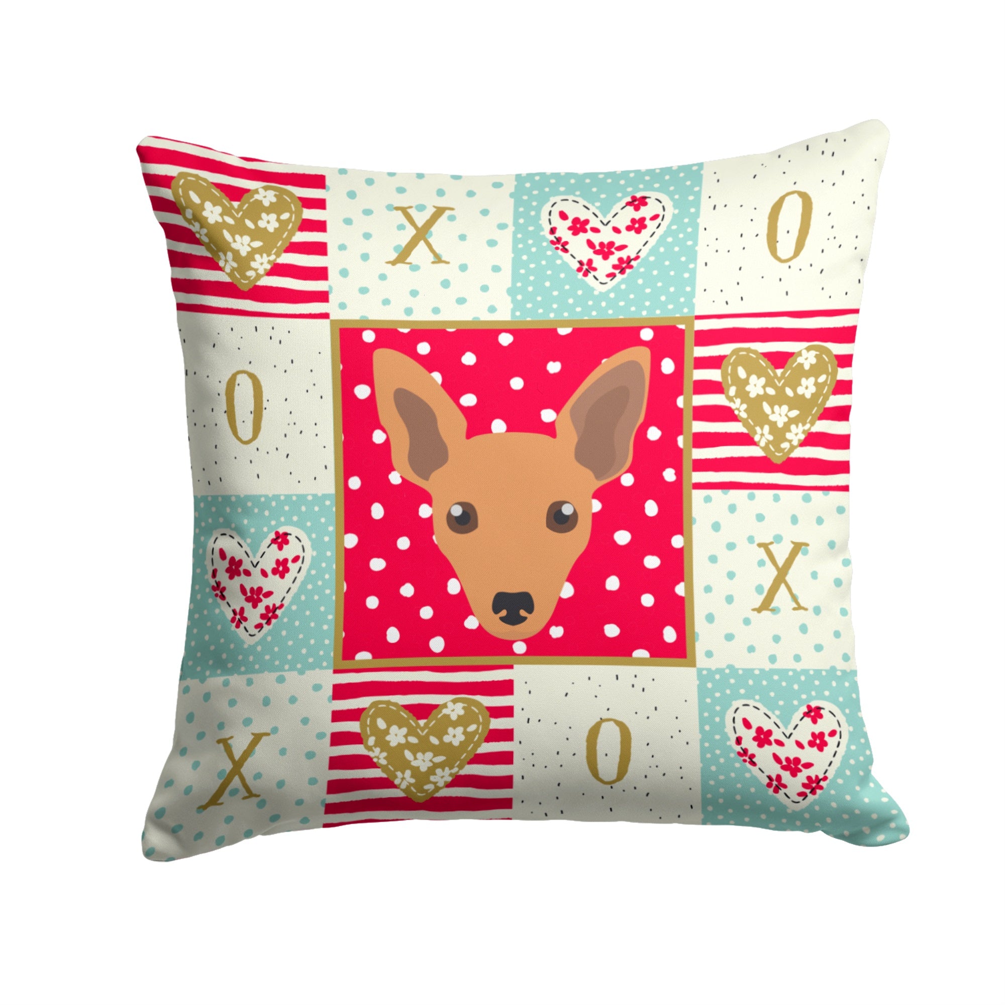 Miniature Pinscher Love Fabric Decorative Pillow