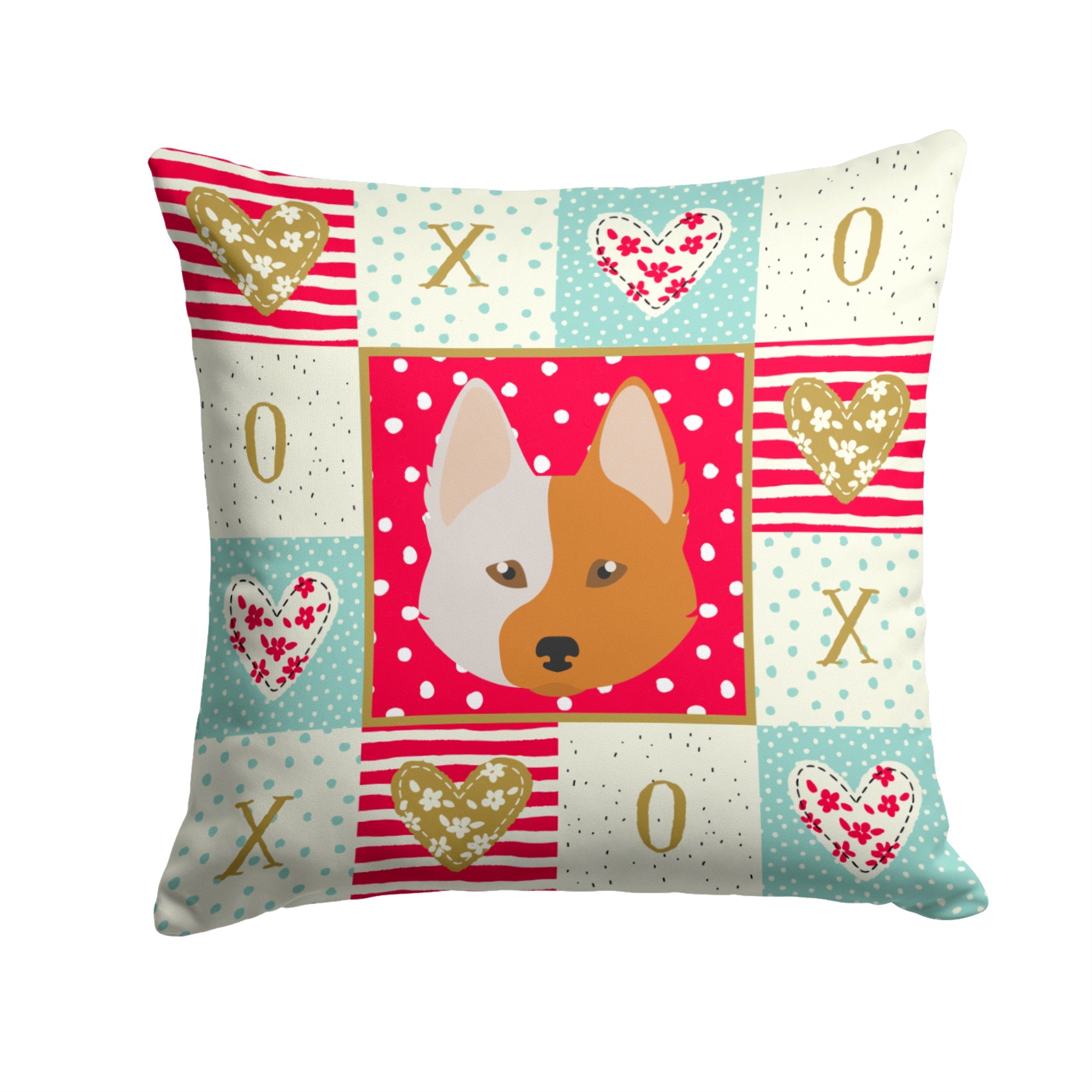 Nordic Spitz Love Fabric Decorative Pillow