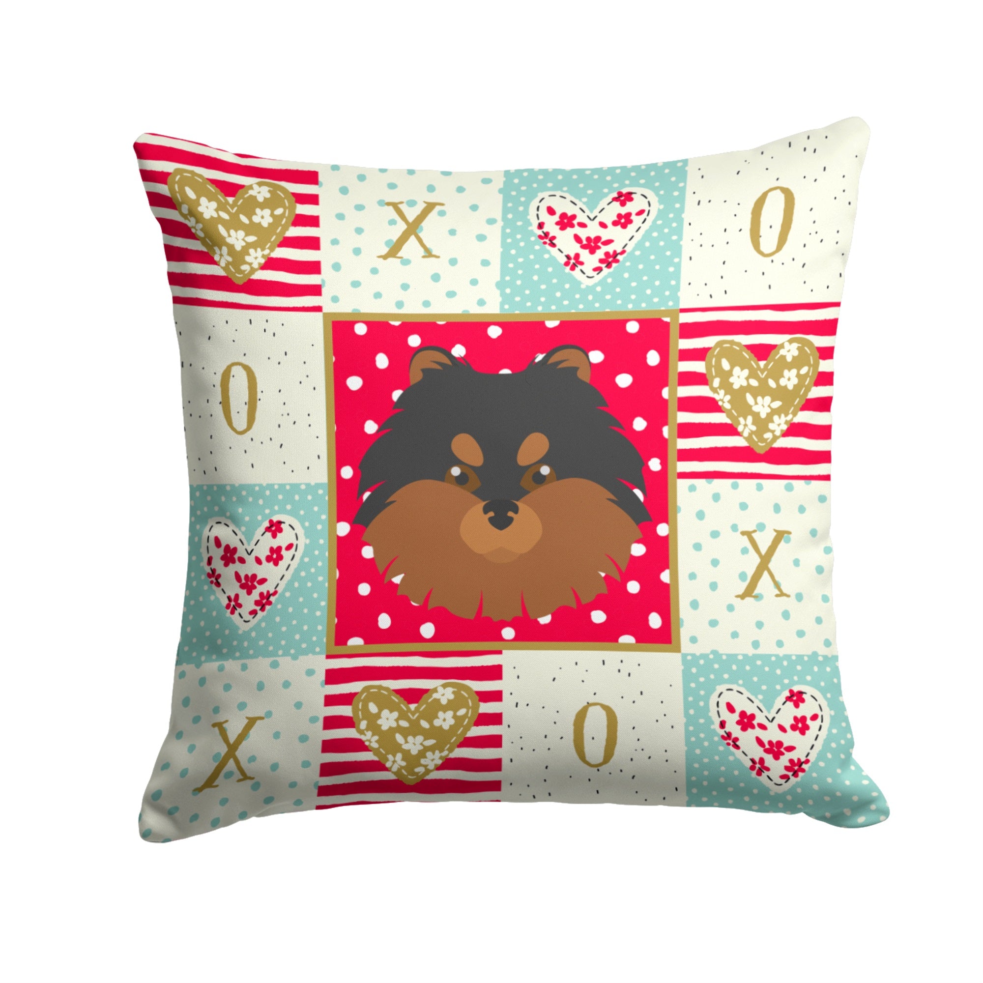 Pomeranian Love Fabric Decorative Pillow