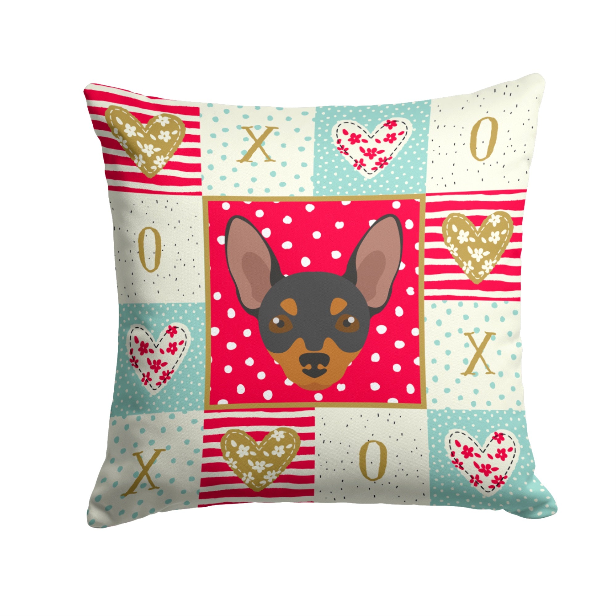 Prague Ratter Love Fabric Decorative Pillow