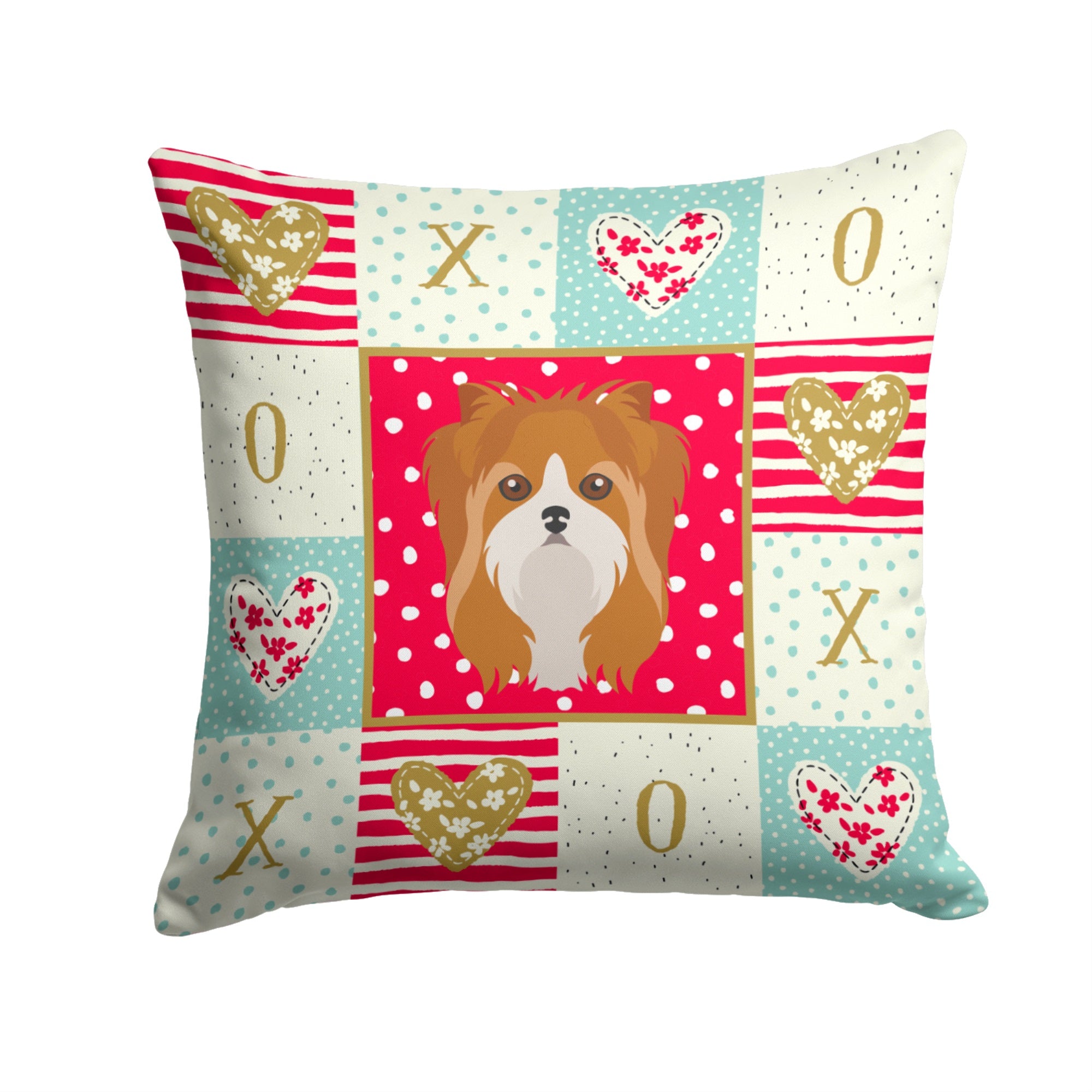Yorkshire Terrier Love Fabric Decorative Pillow