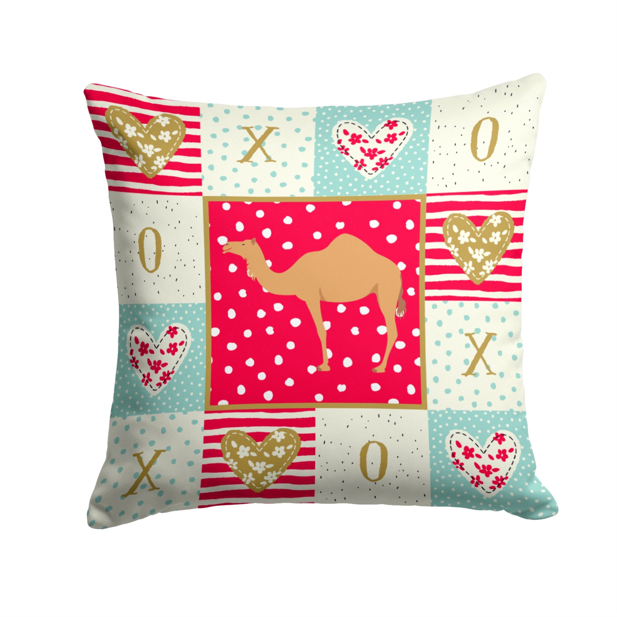 Arabian Camel Dromedary Love Fabric Decorative Pillow