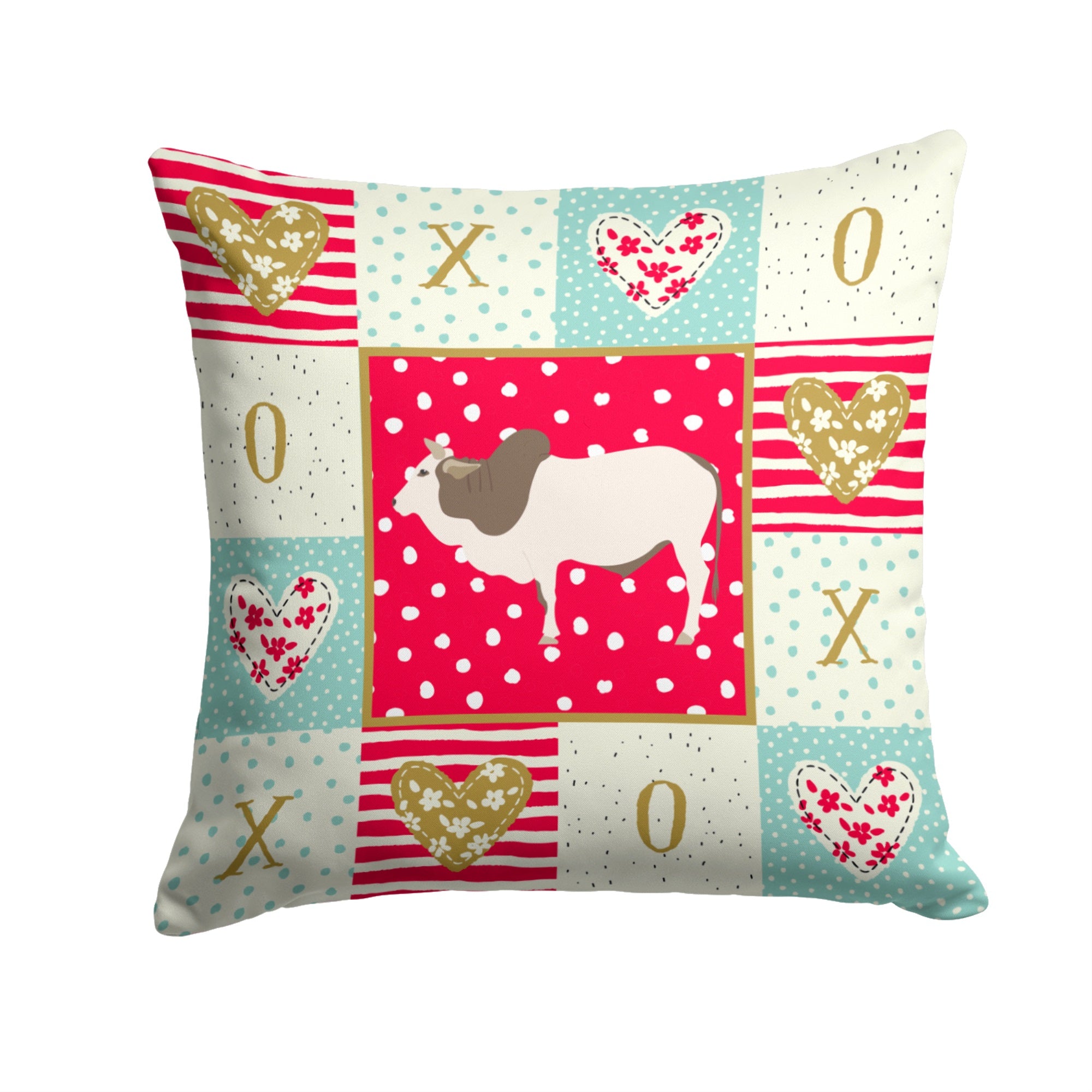 Malvi Cow Love Fabric Decorative Pillow