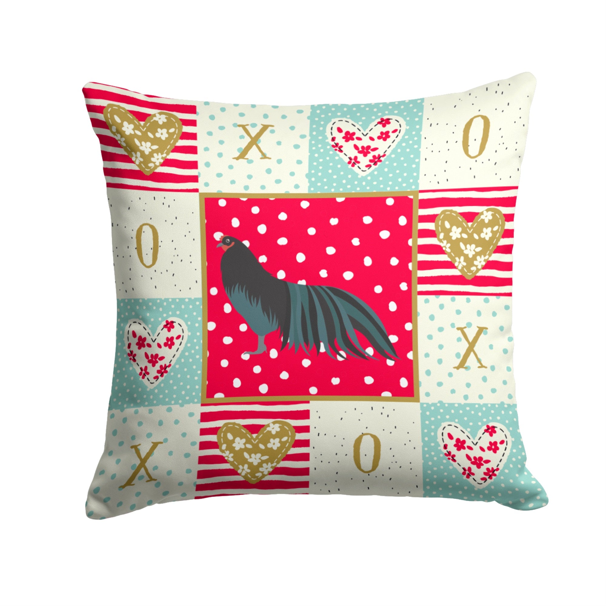 Sumatra Chicken Love Fabric Decorative Pillow
