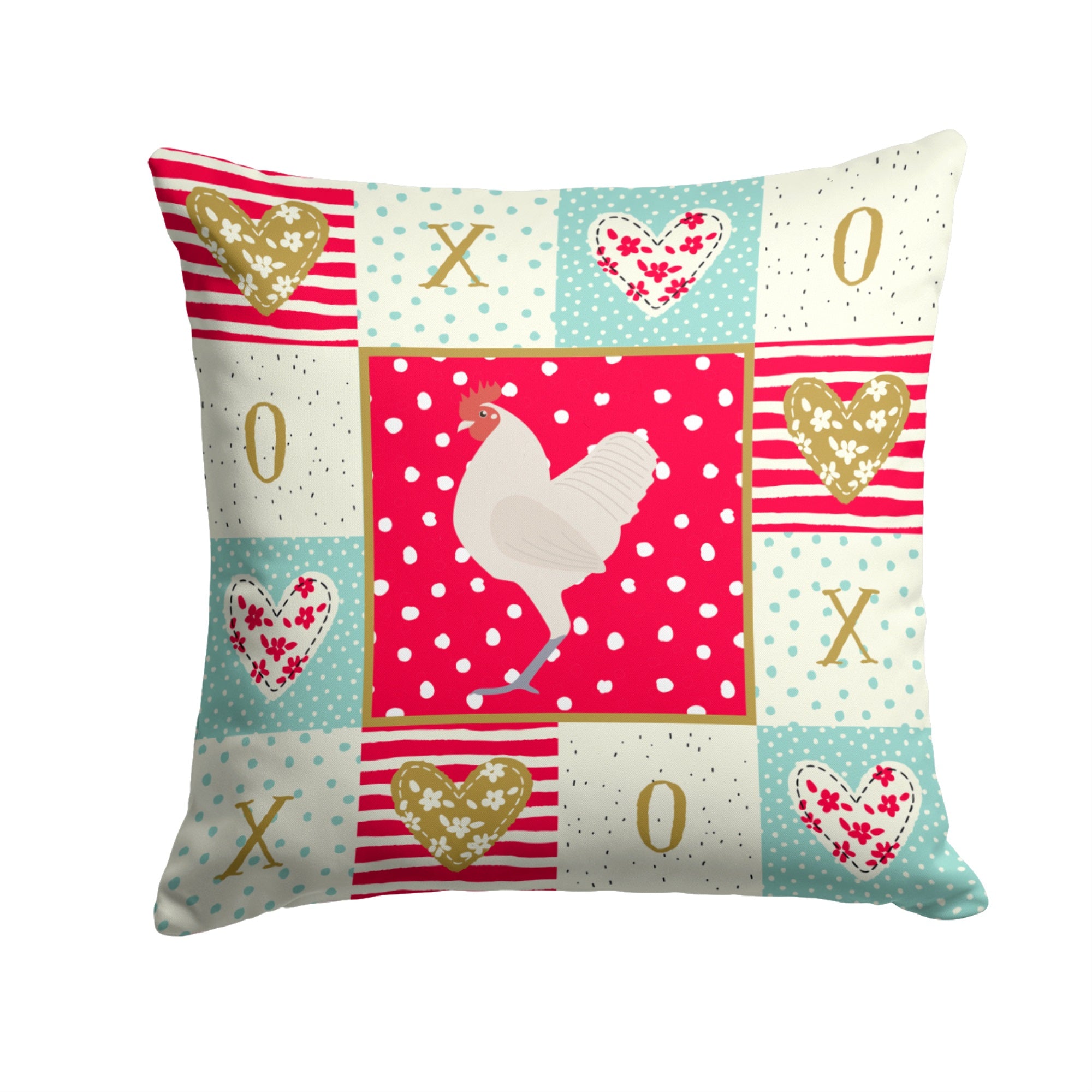 German Langshan Chicken Love Fabric Decorative Pillow