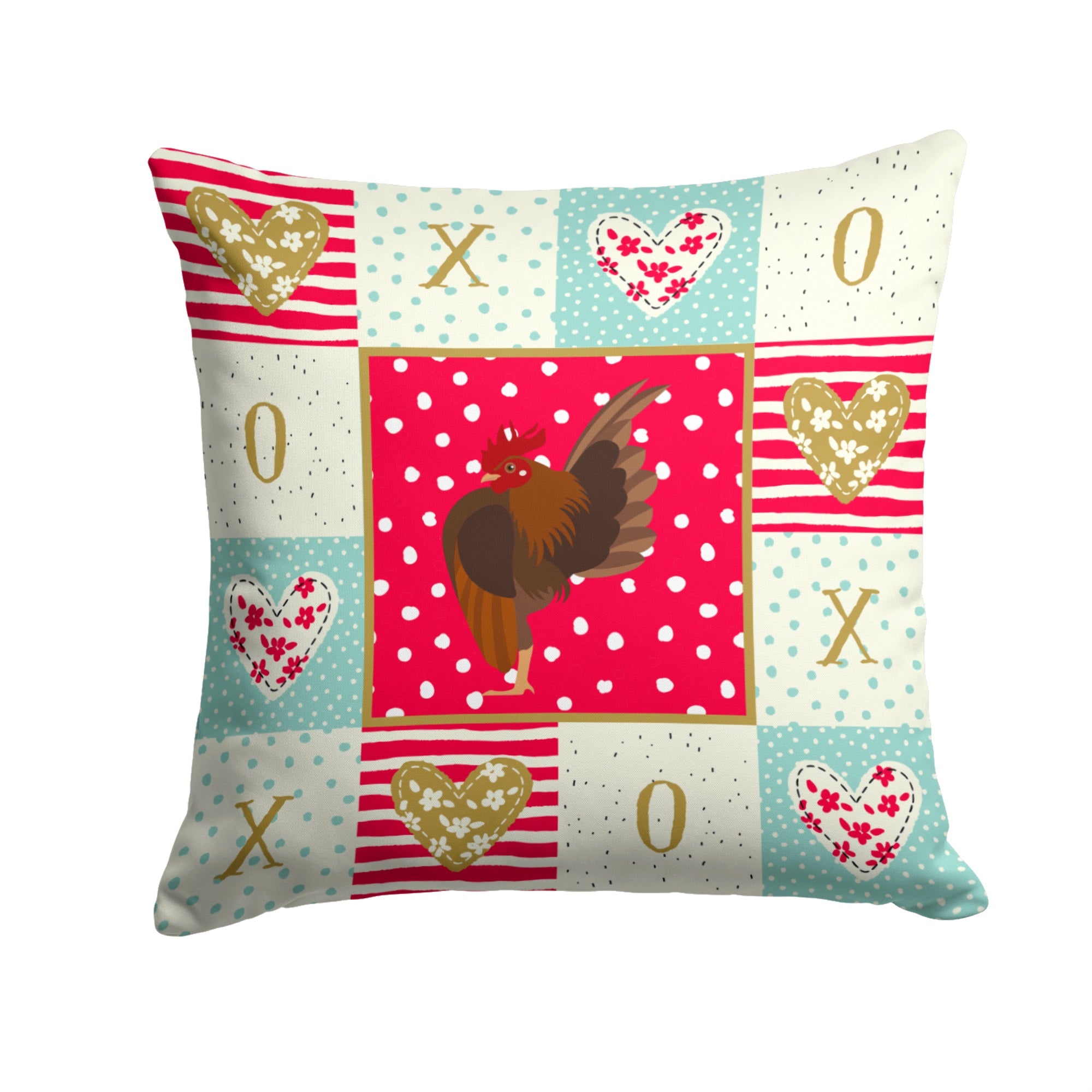 Malaysian Serama Chicken Love Fabric Decorative Pillow