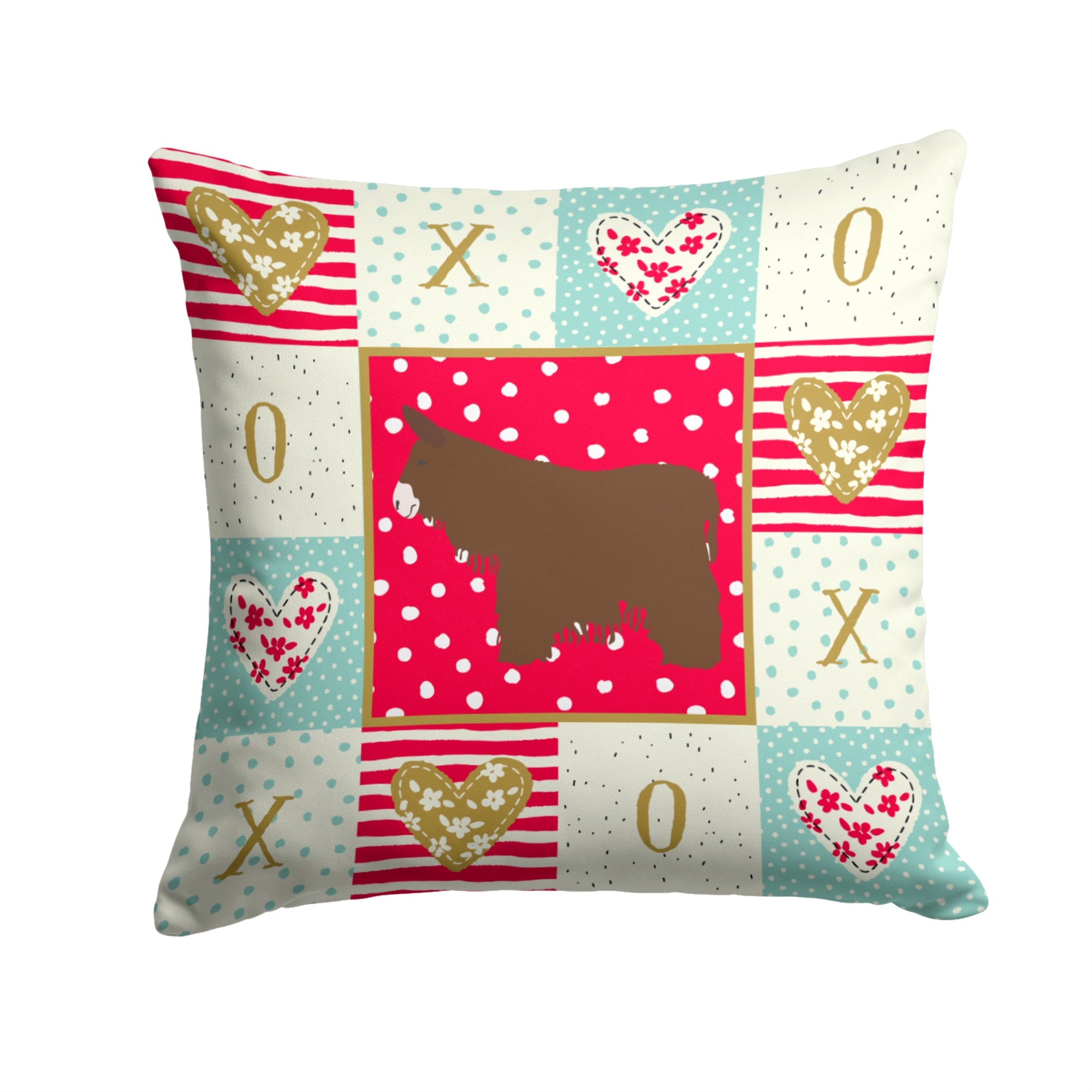 Poitou Poiteuin Donkey Love Fabric Decorative Pillow