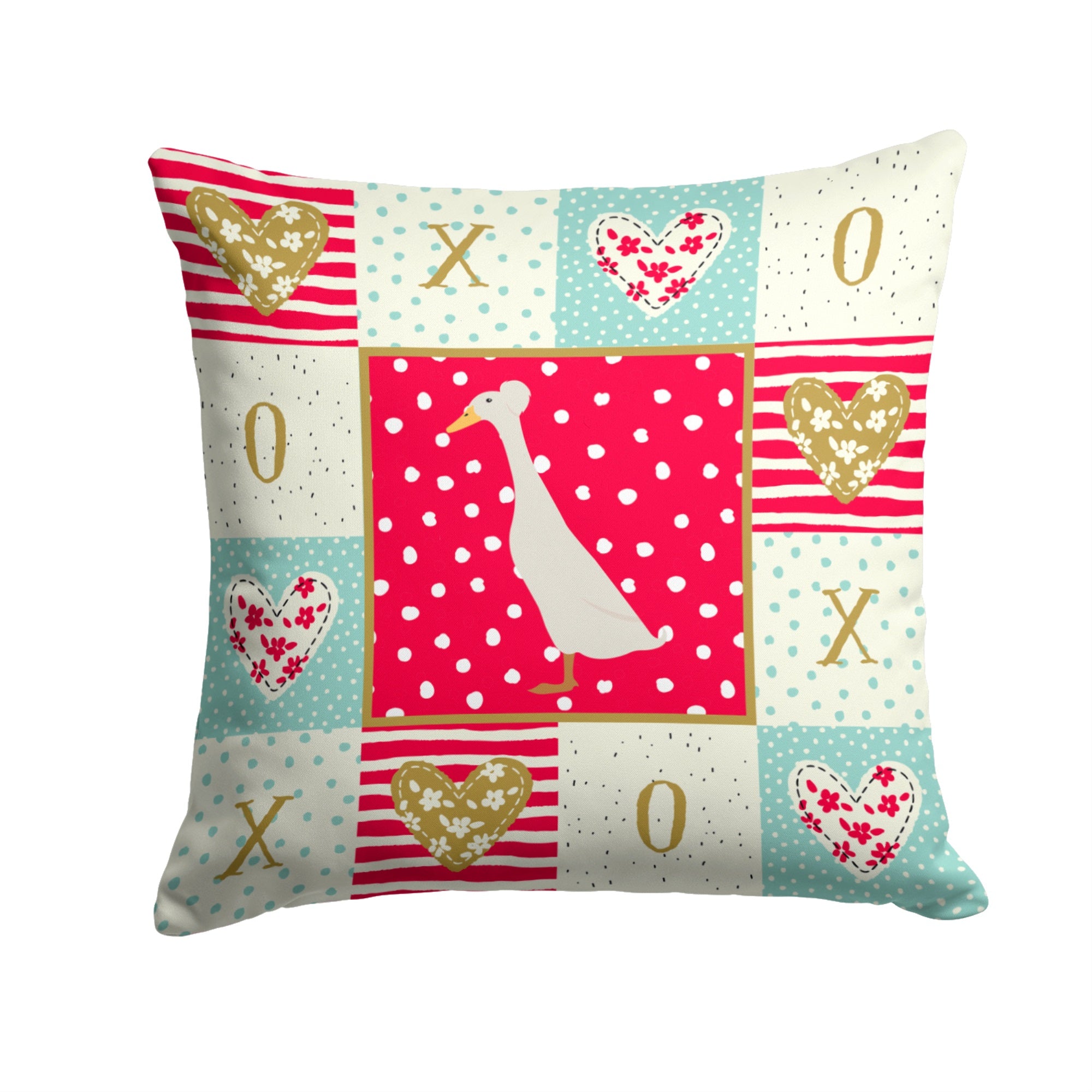Bali Duck Love Fabric Decorative Pillow