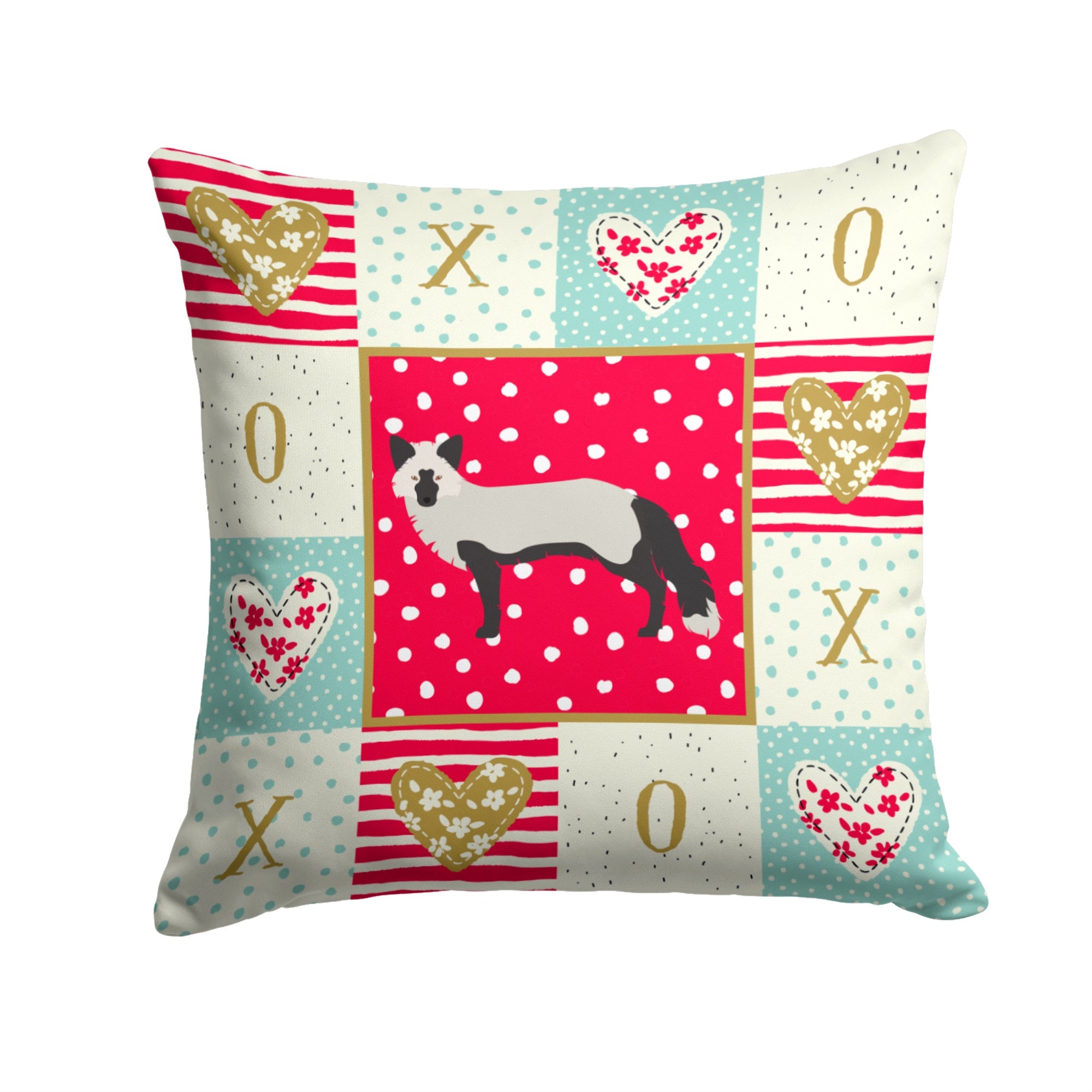 Silver Fox Love Fabric Decorative Pillow