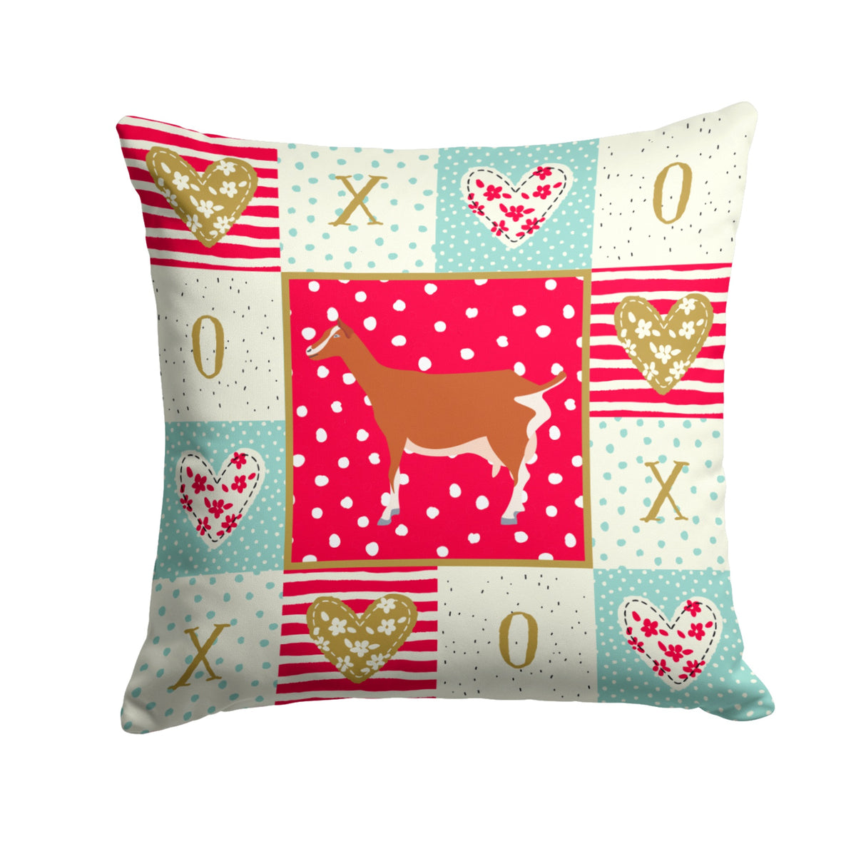Toggenburger Goat Love Fabric Decorative Pillow