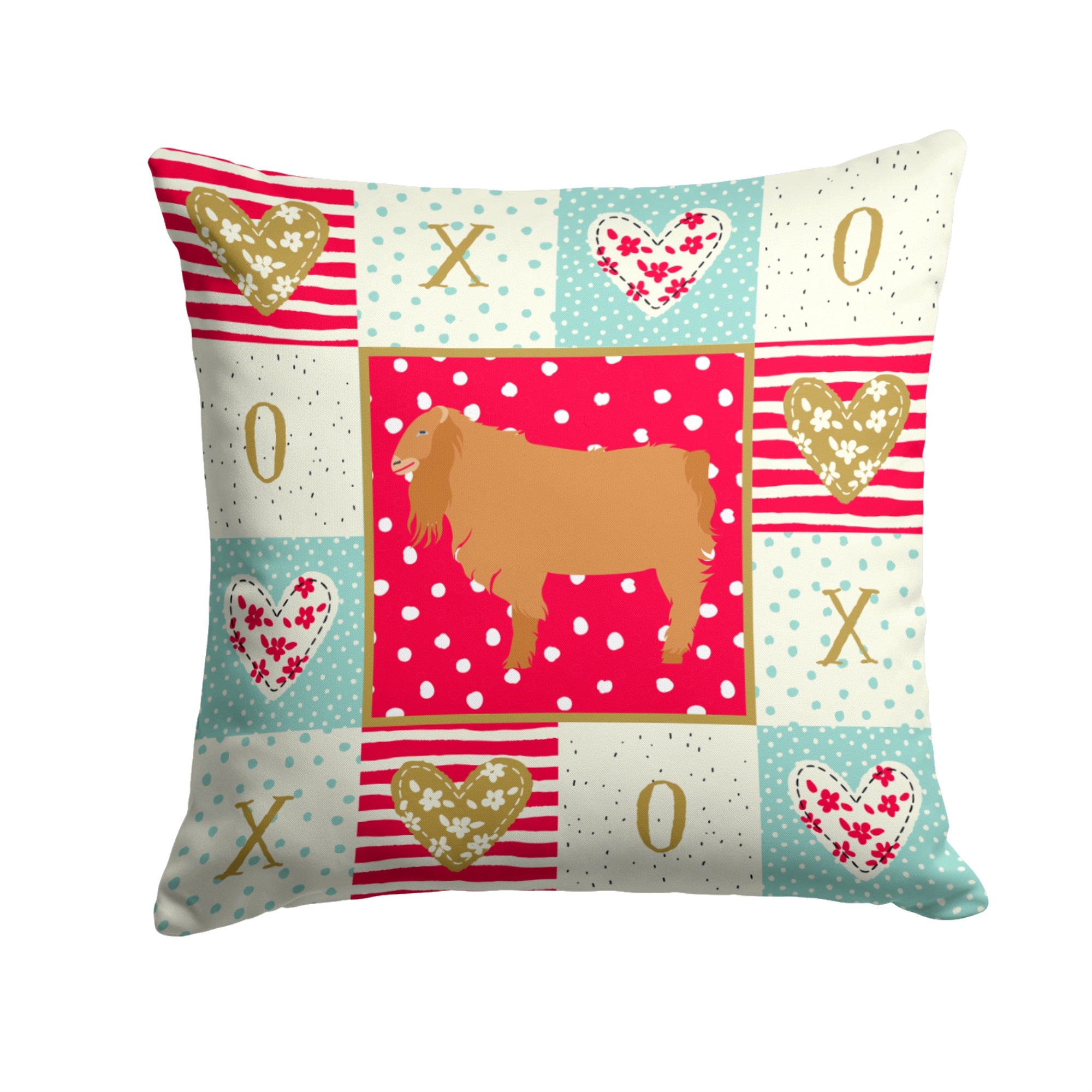 American Lamancha Goat Love Fabric Decorative Pillow