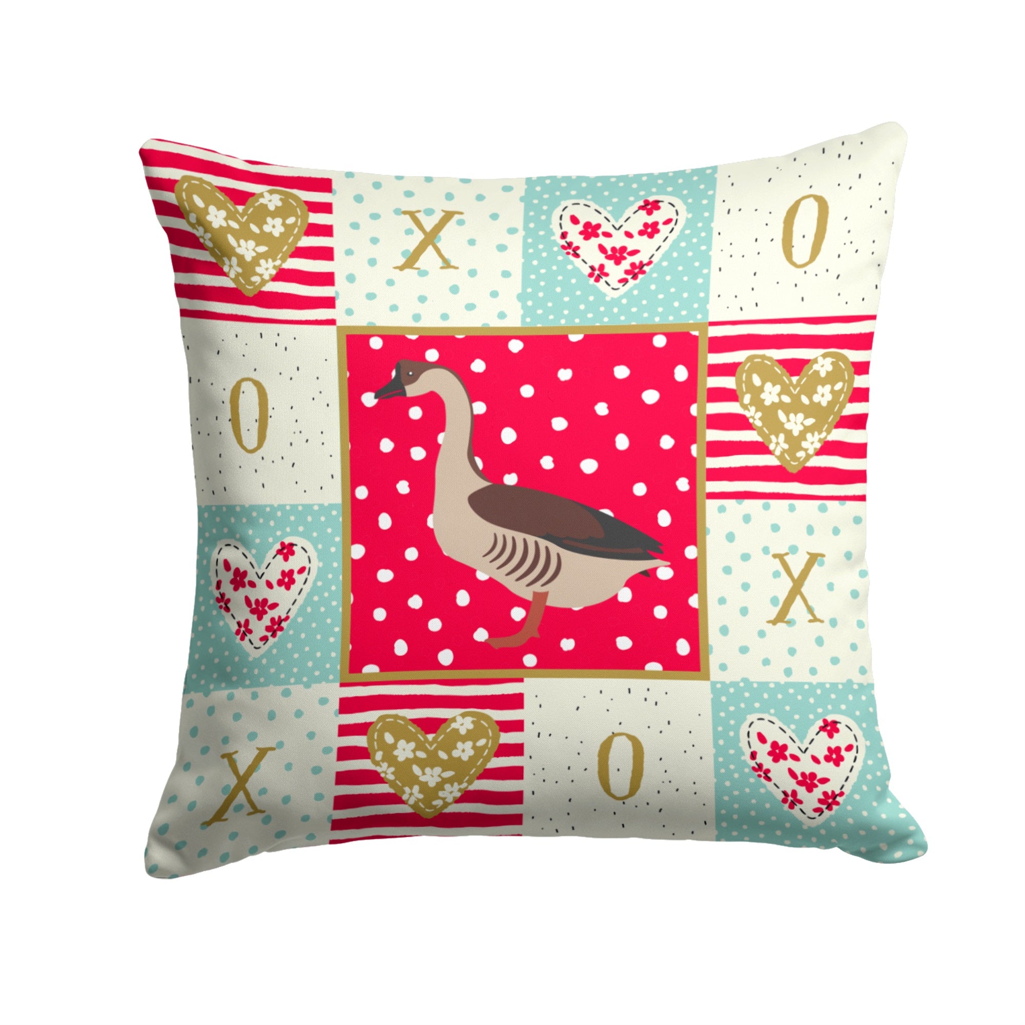 Chinese Goose Love Fabric Decorative Pillow