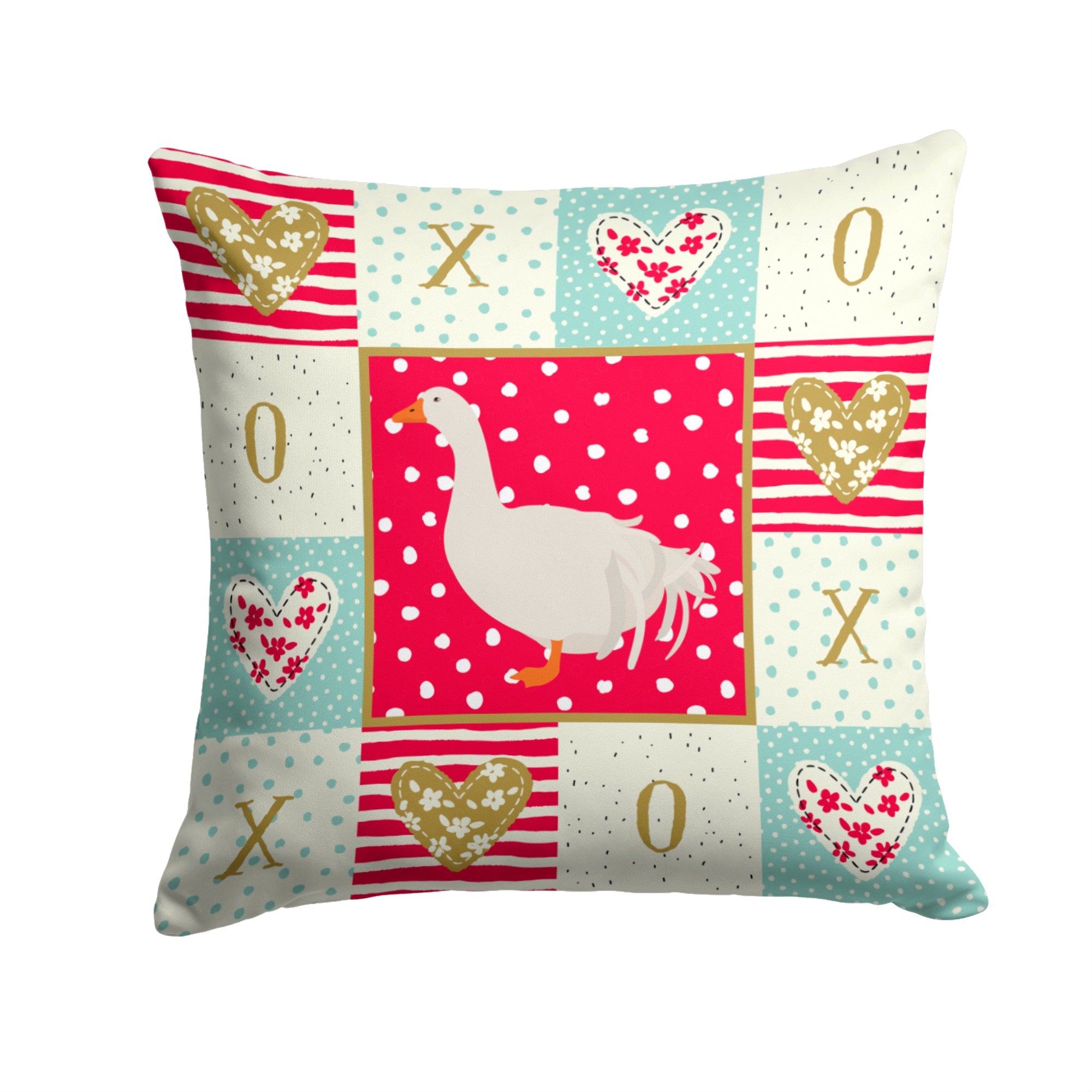 Sebastopol Goose Love Fabric Decorative Pillow