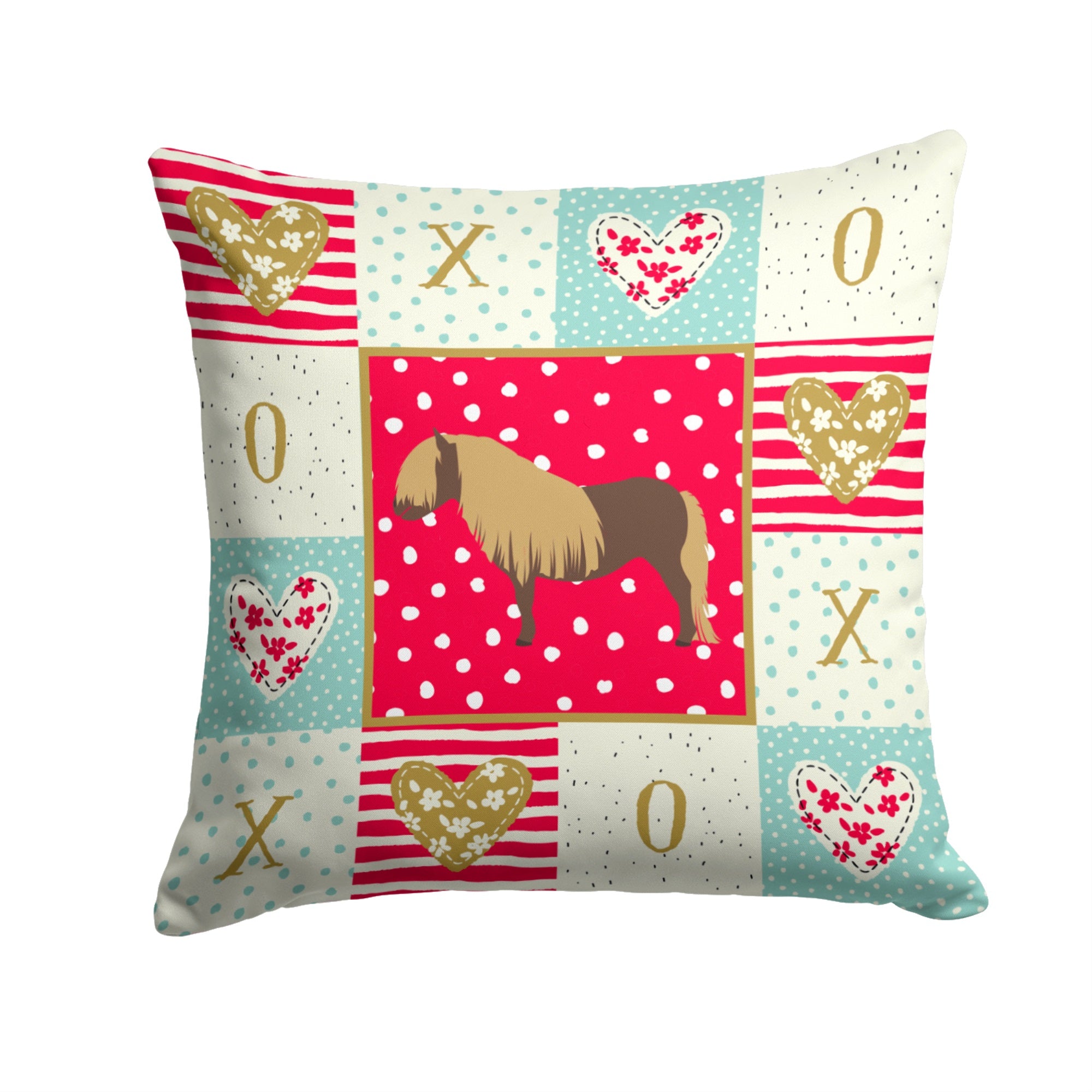 Shetland Pony Horse Love Fabric Decorative Pillow