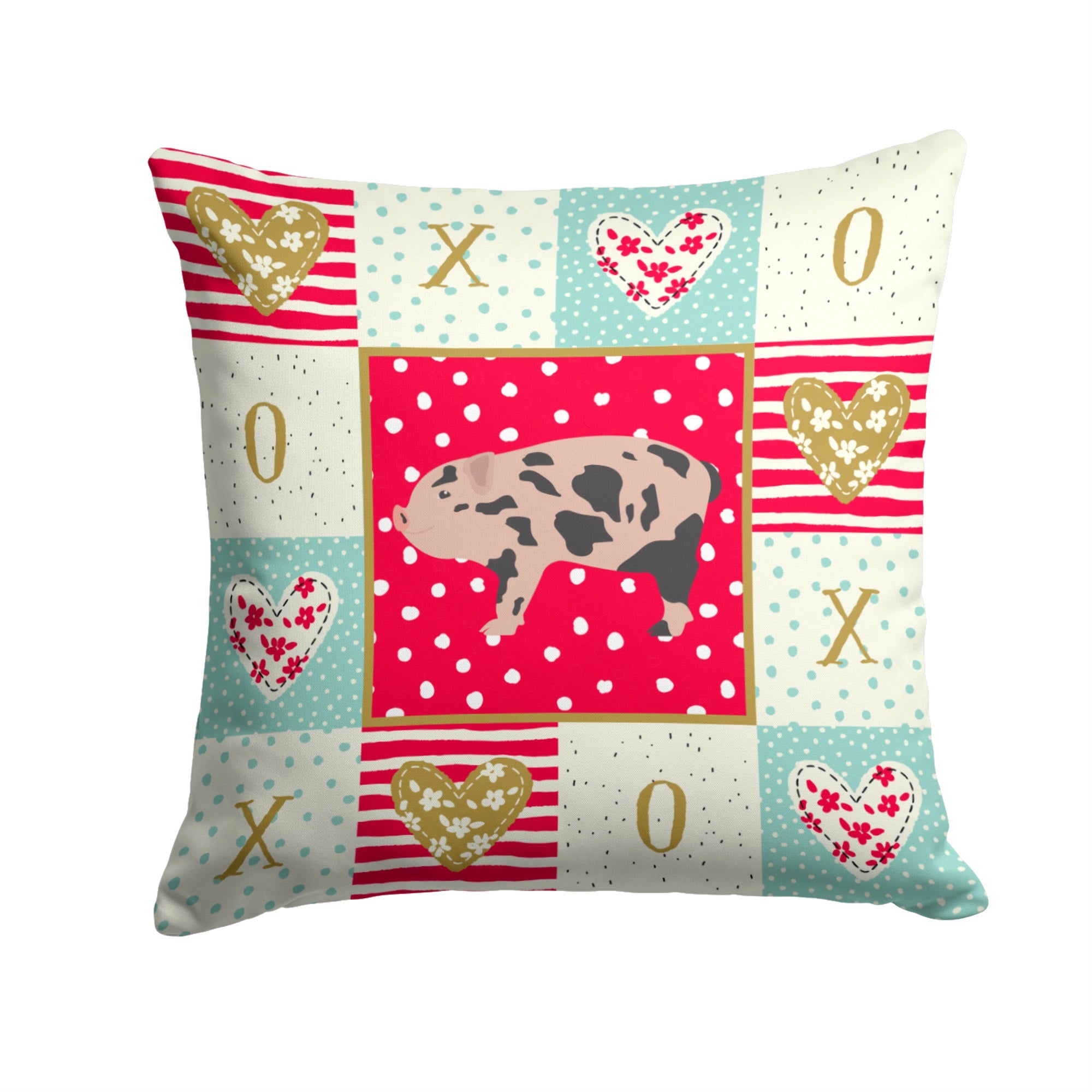 Mini Miniature Pig Love Fabric Decorative Pillow