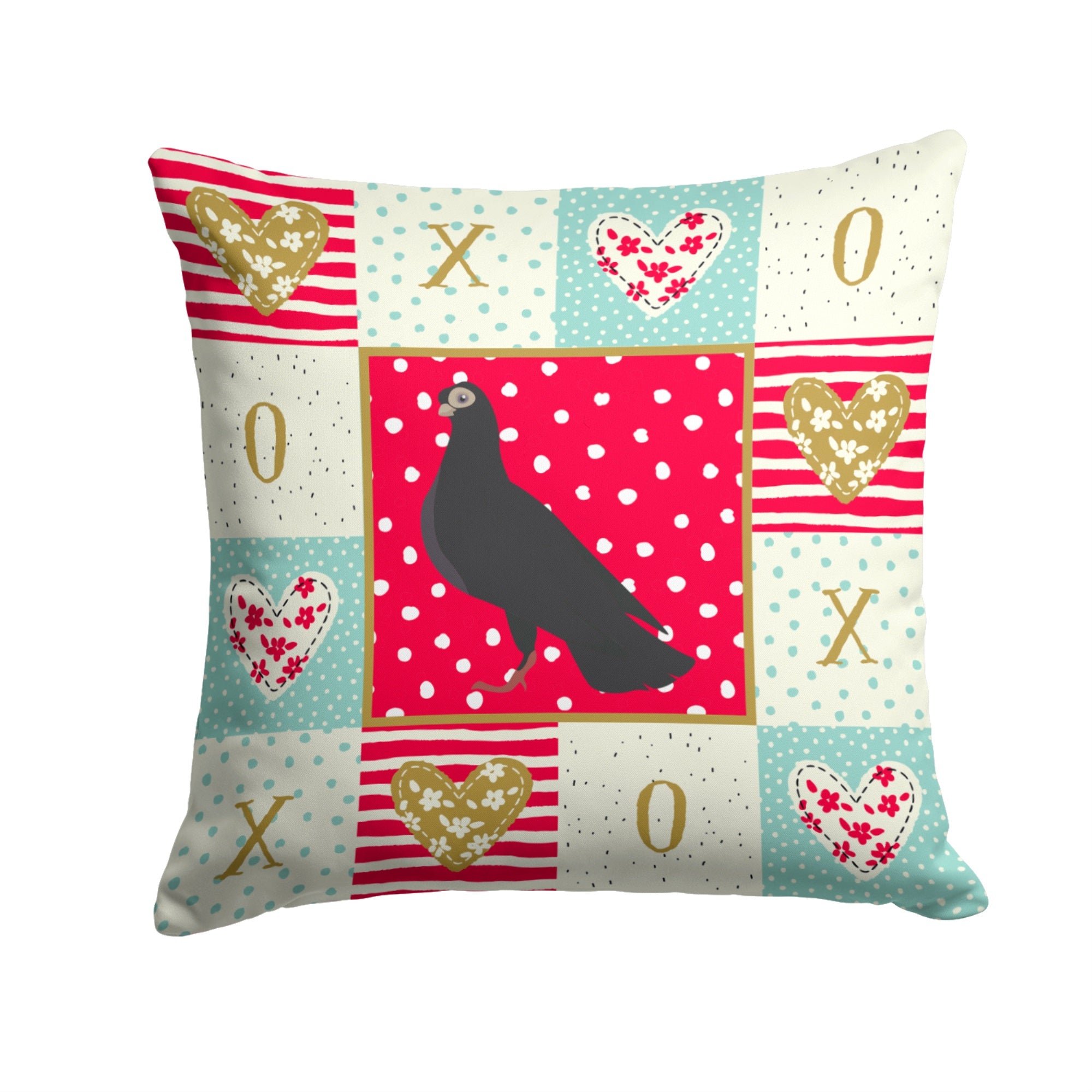 Budapest Highflyer Pigeon Love Fabric Decorative Pillow