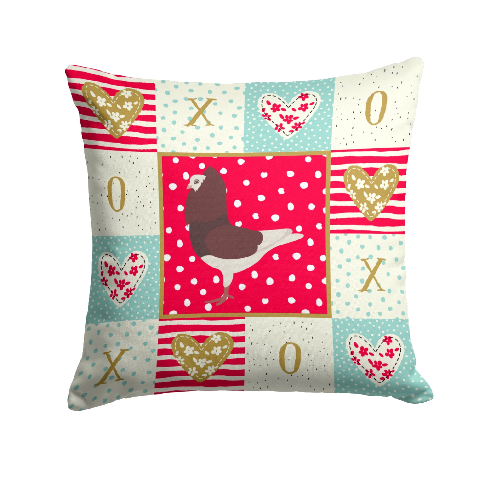 Capuchin Red Pigeon Love Fabric Decorative Pillow