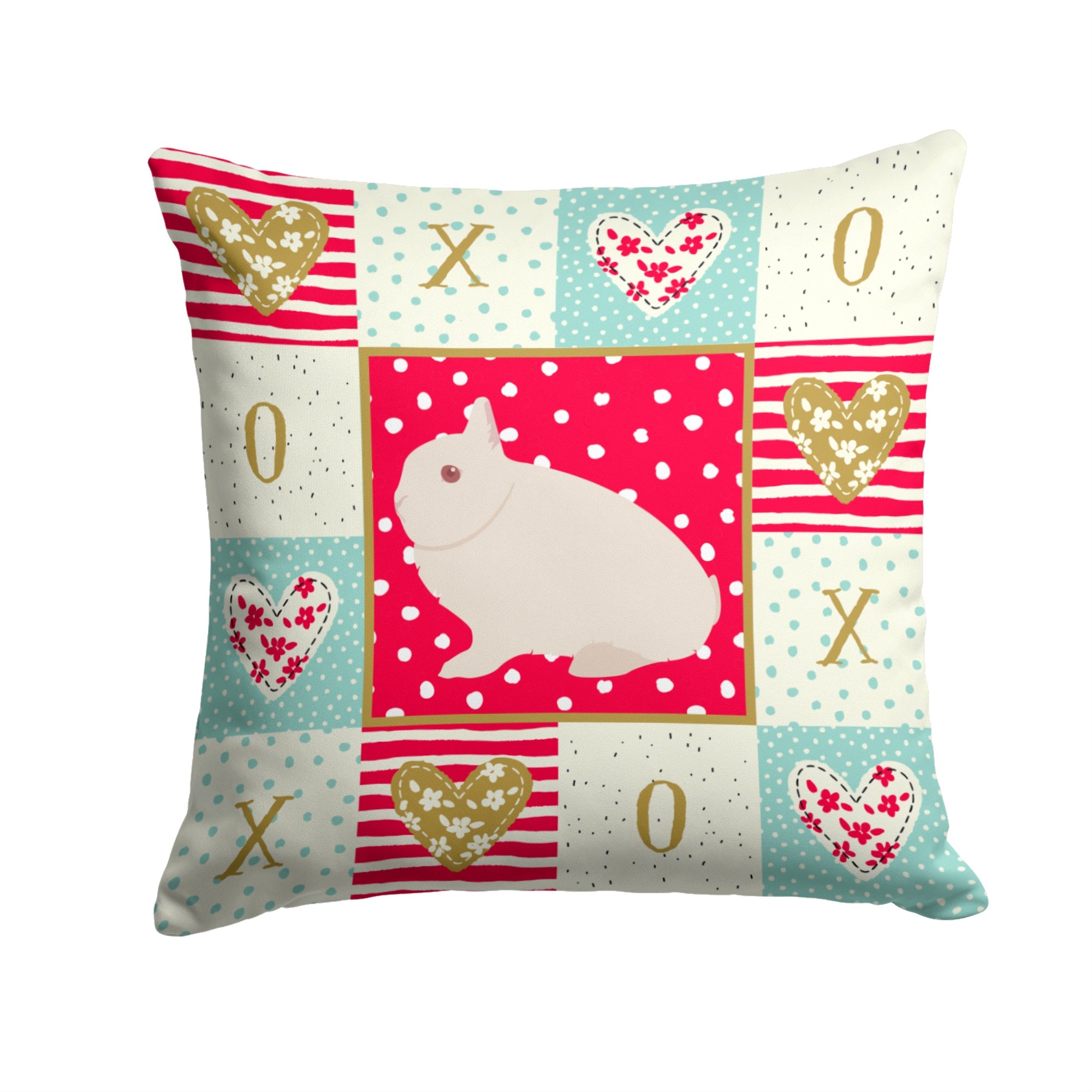 Hermelin Rabbit Love Fabric Decorative Pillow