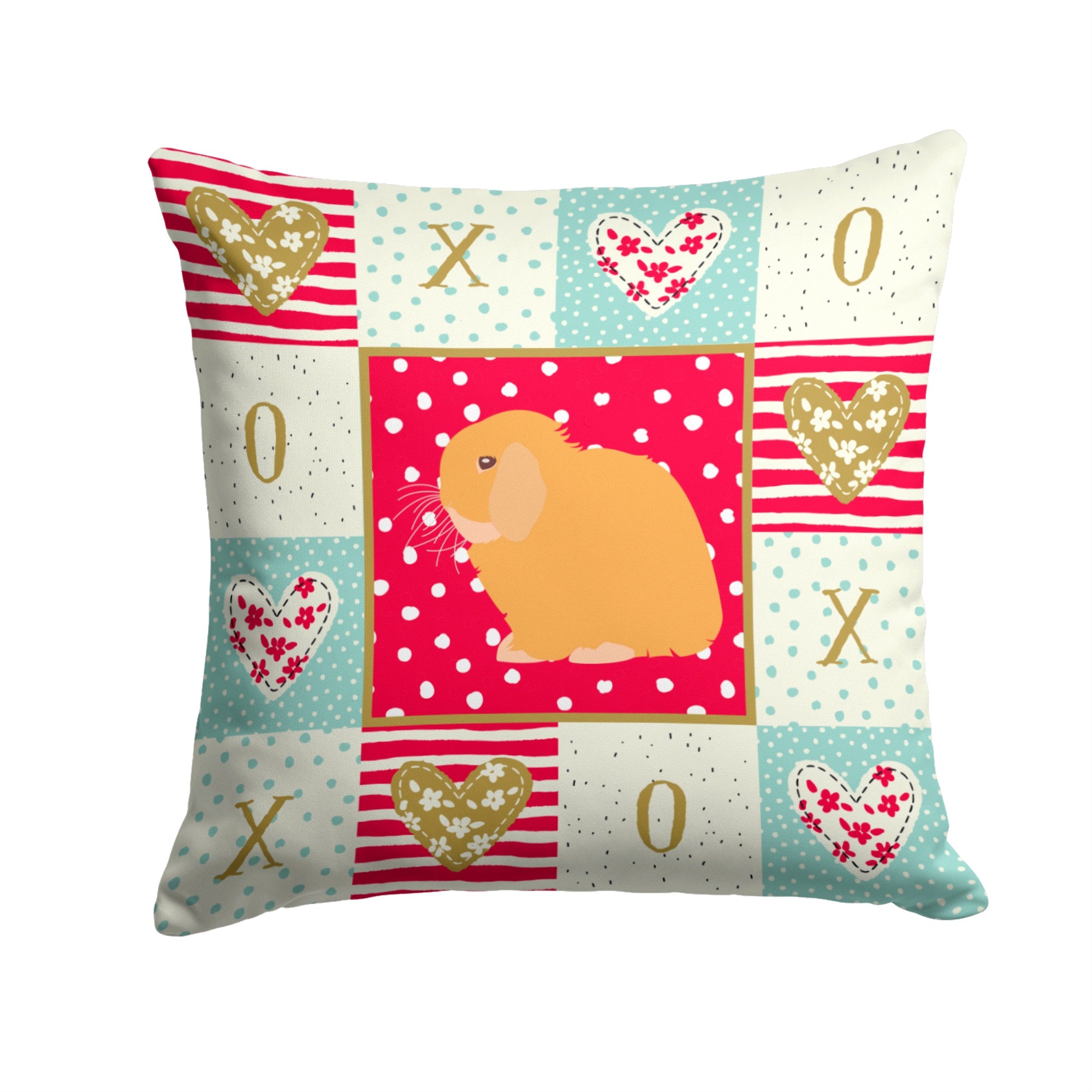 Holland Lop Rabbit Love Fabric Decorative Pillow