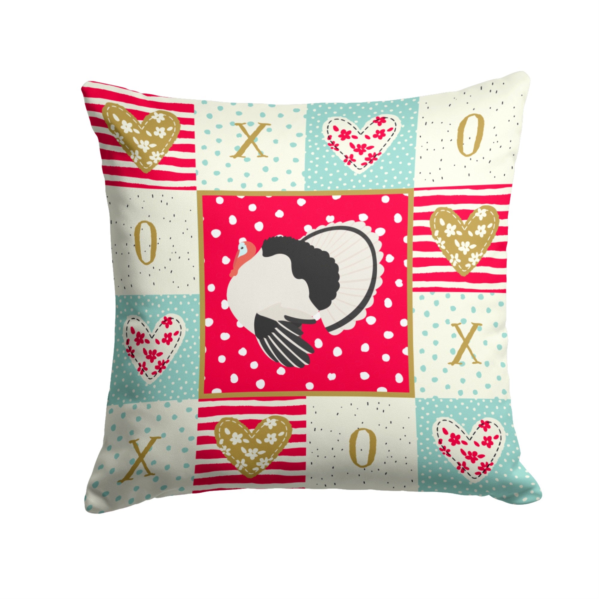 Royal Palm Turkey Love Fabric Decorative Pillow