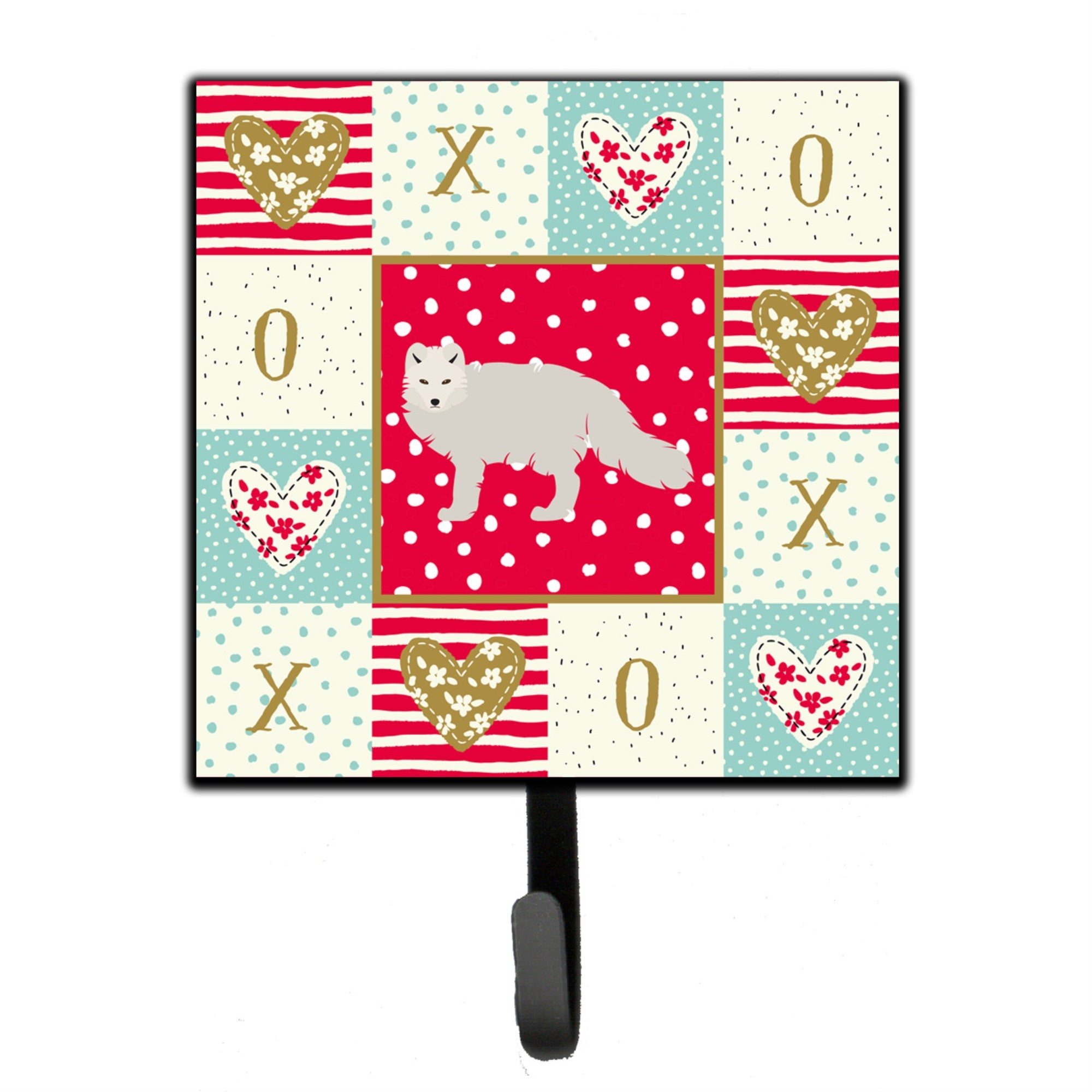 White Arctic Fox Love Leash Or Key Holder