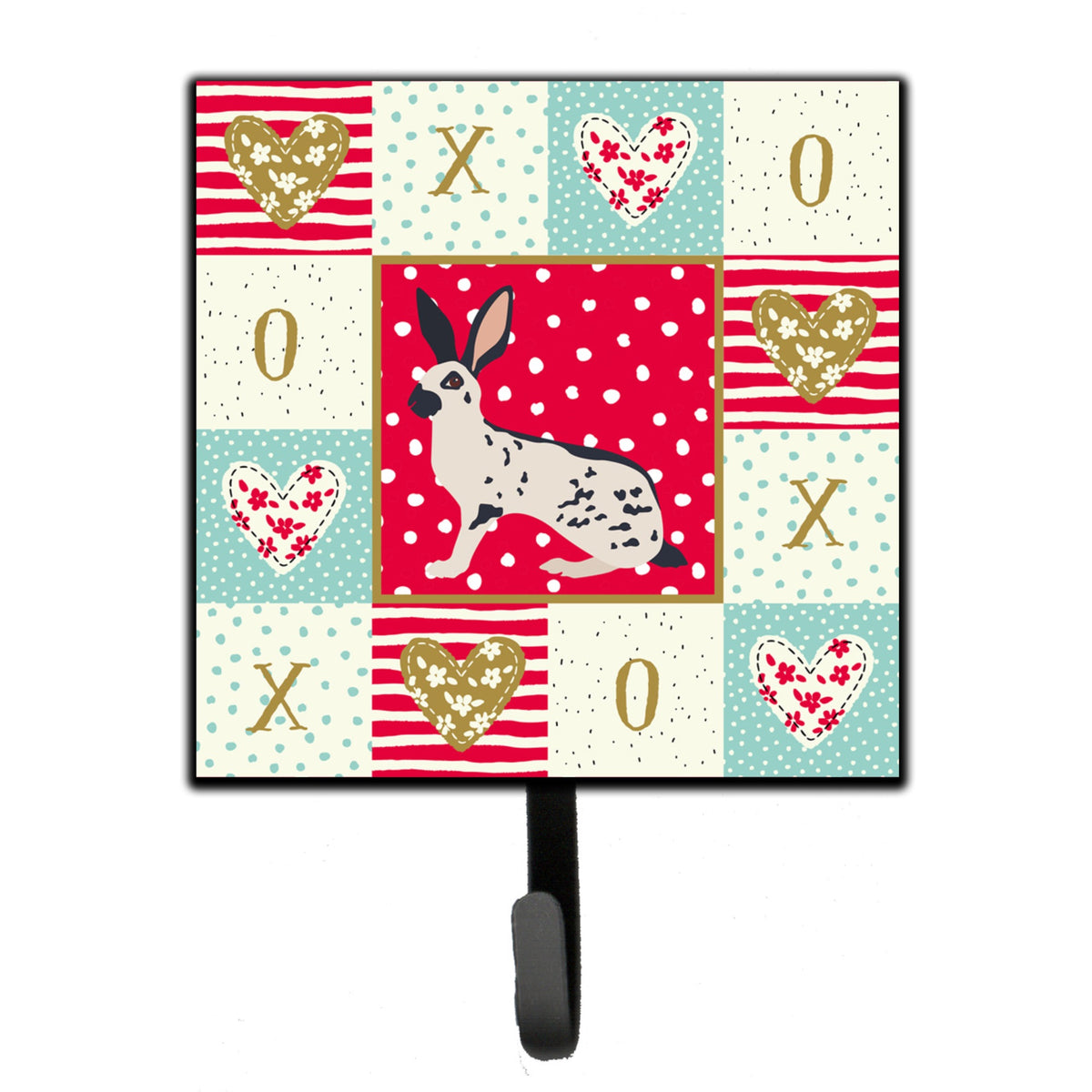 English Spot Rabbit Love Leash Or Key Holder