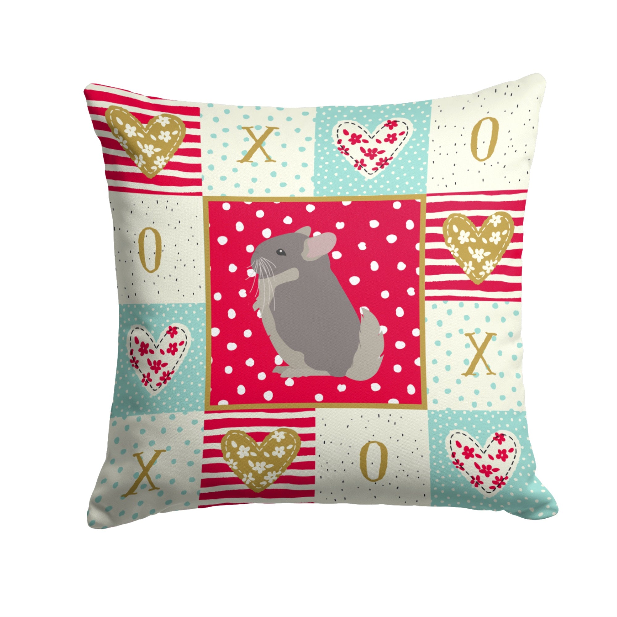 Beige Wellman Chinchilla Love Fabric Decorative Pillow