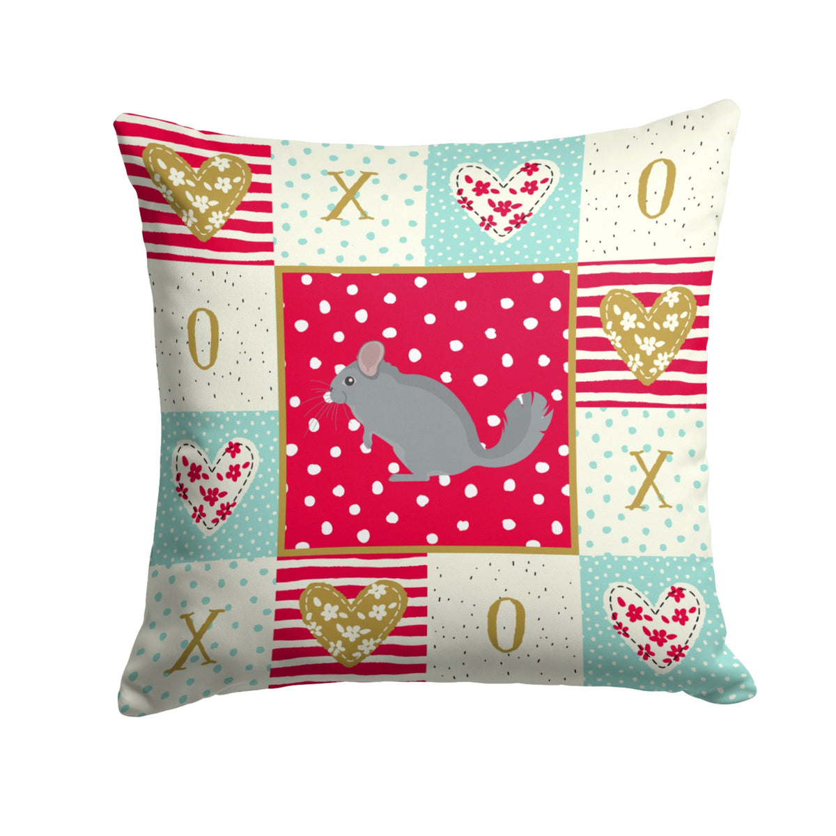 Foggy Chinchilla Love Fabric Decorative Pillow