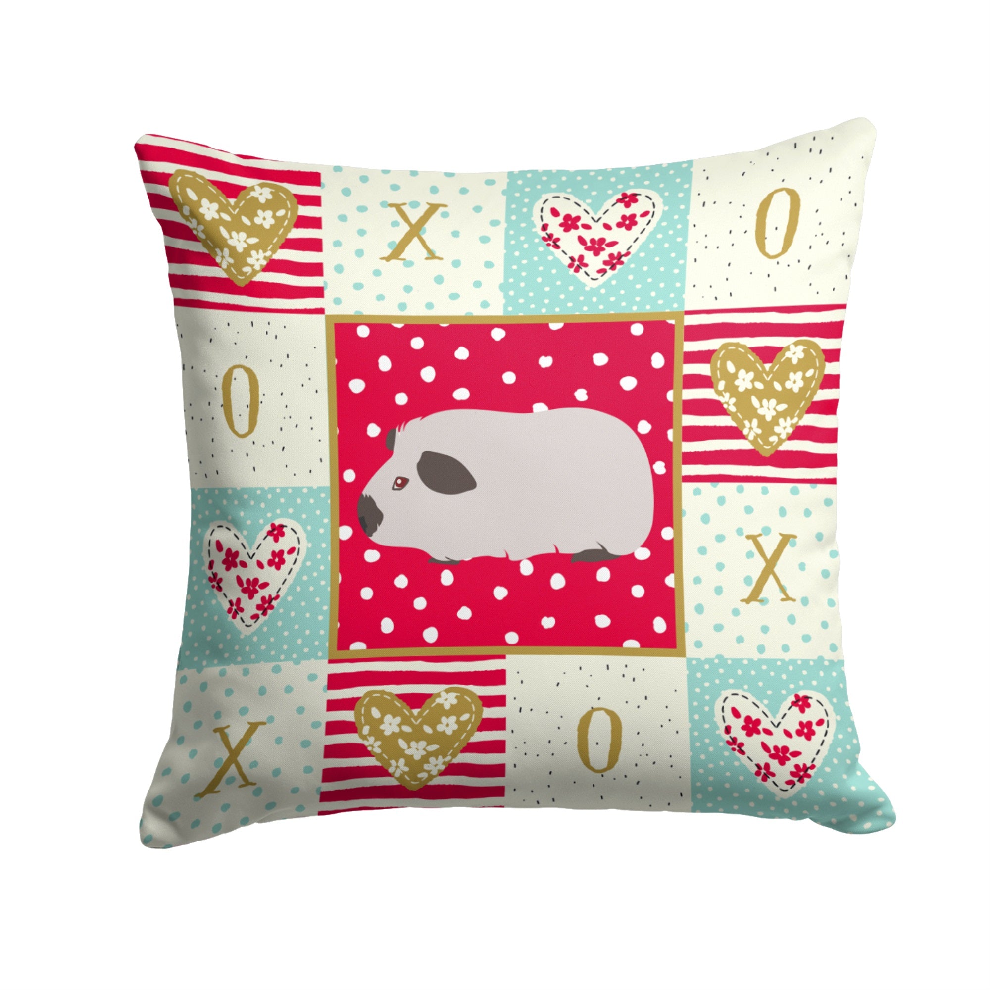 Himalayan Guinea Pig Love Fabric Decorative Pillow