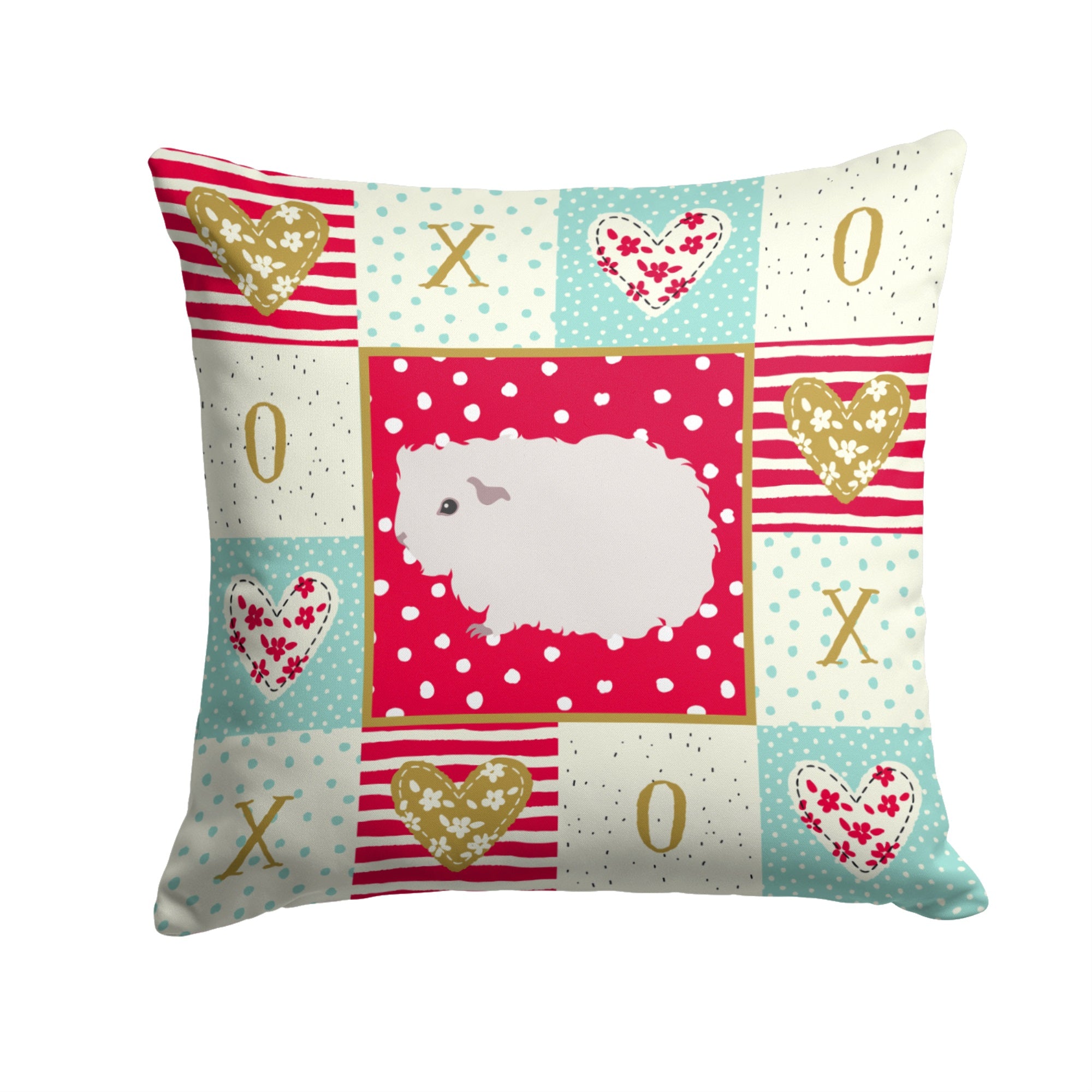 Merino Guinea Pig Love Fabric Decorative Pillow