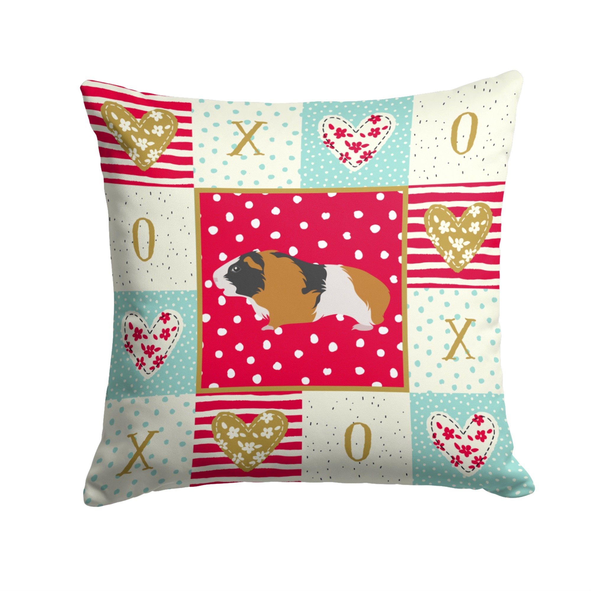 Rex Guinea Pig Love Fabric Decorative Pillow