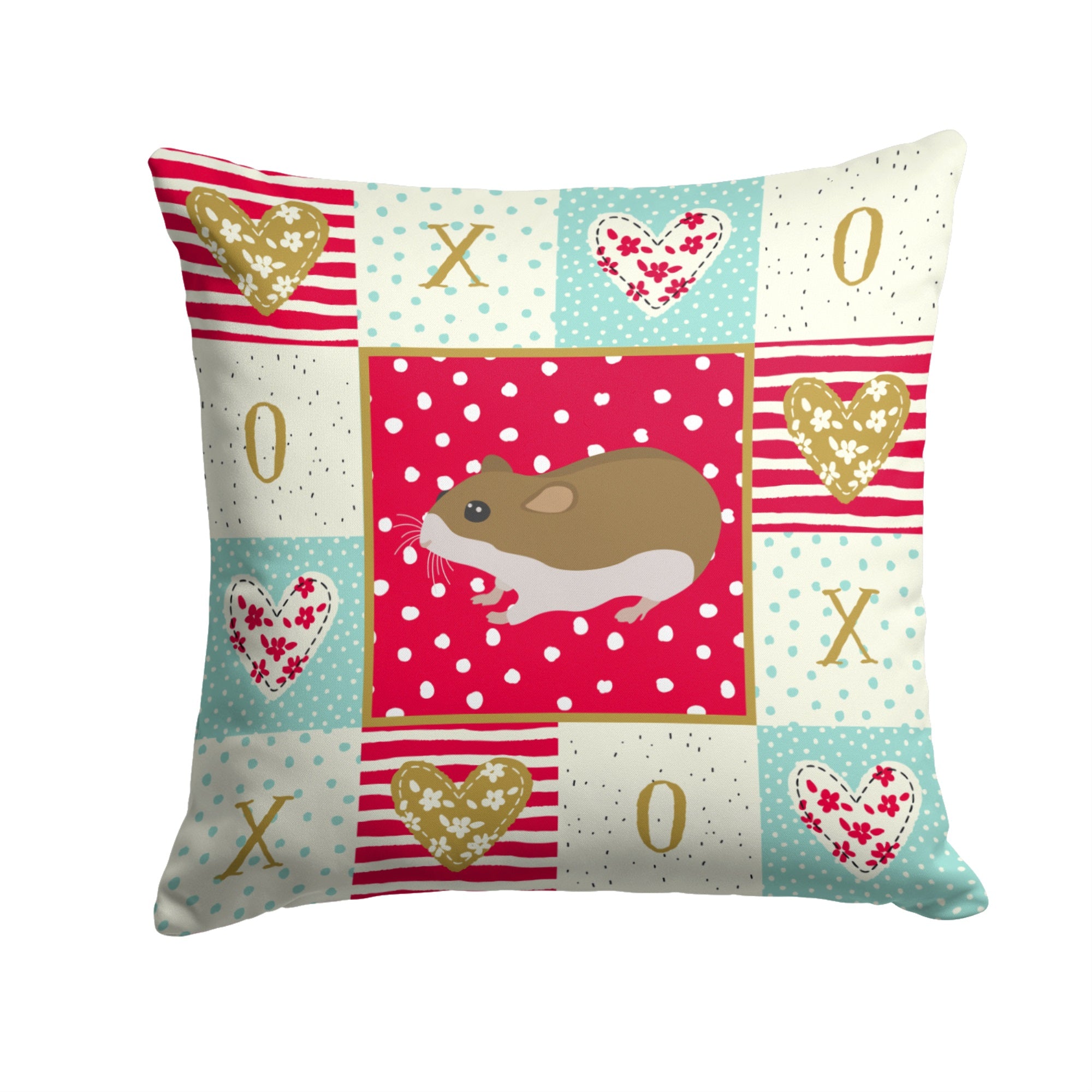 Chinese Hamster Love Fabric Decorative Pillow
