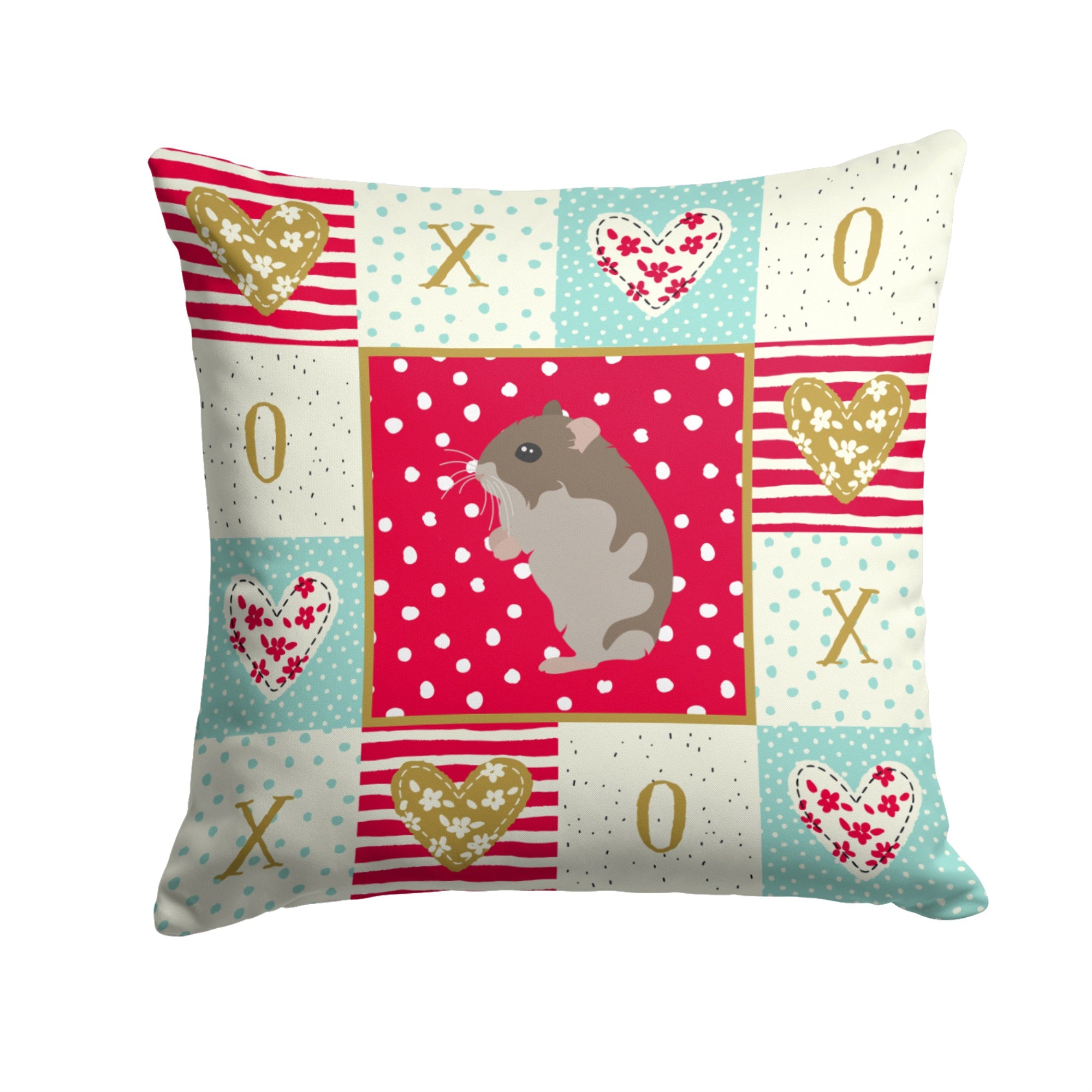 Dwarf Hamster Love Fabric Decorative Pillow