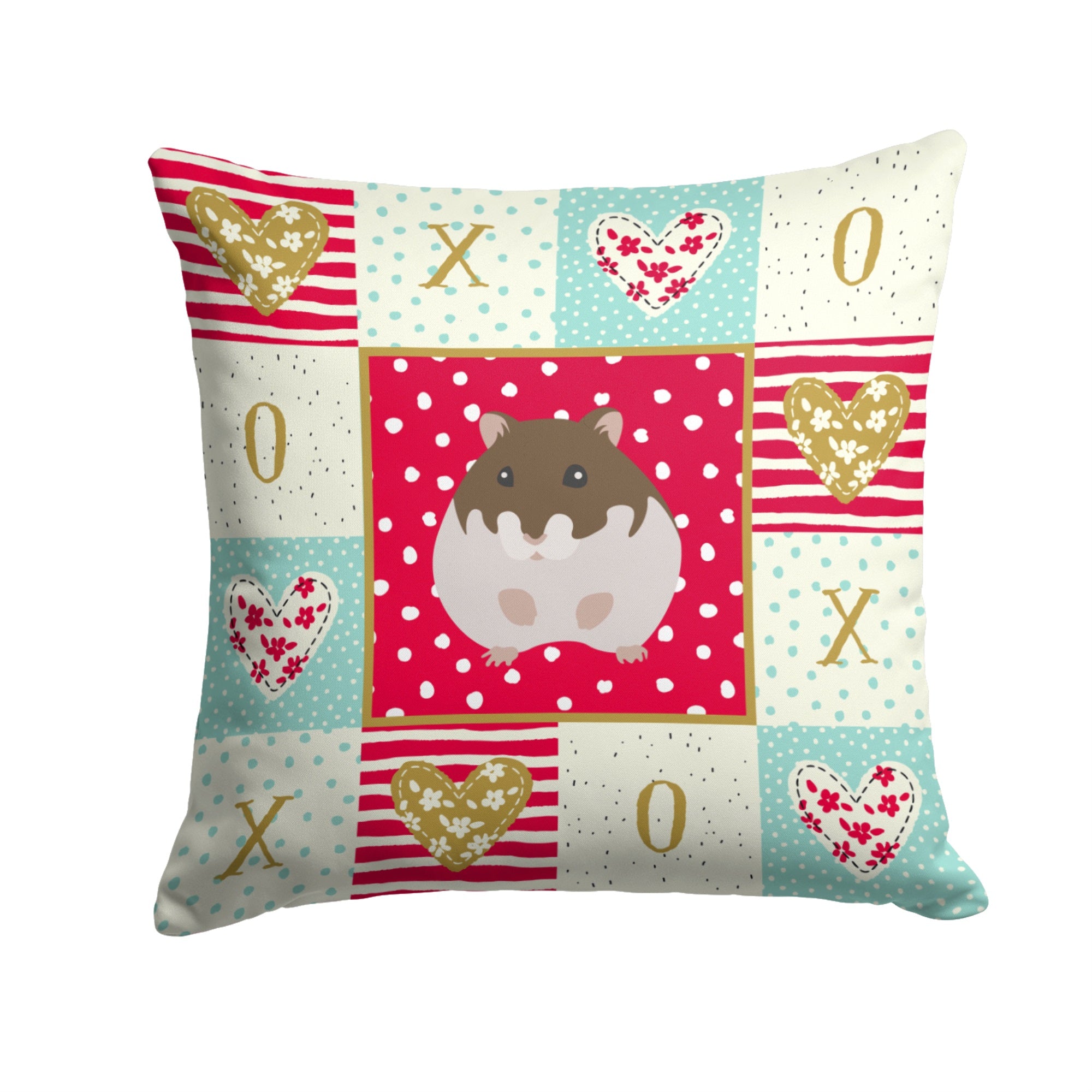 Dzungarian Hamster Love Fabric Decorative Pillow